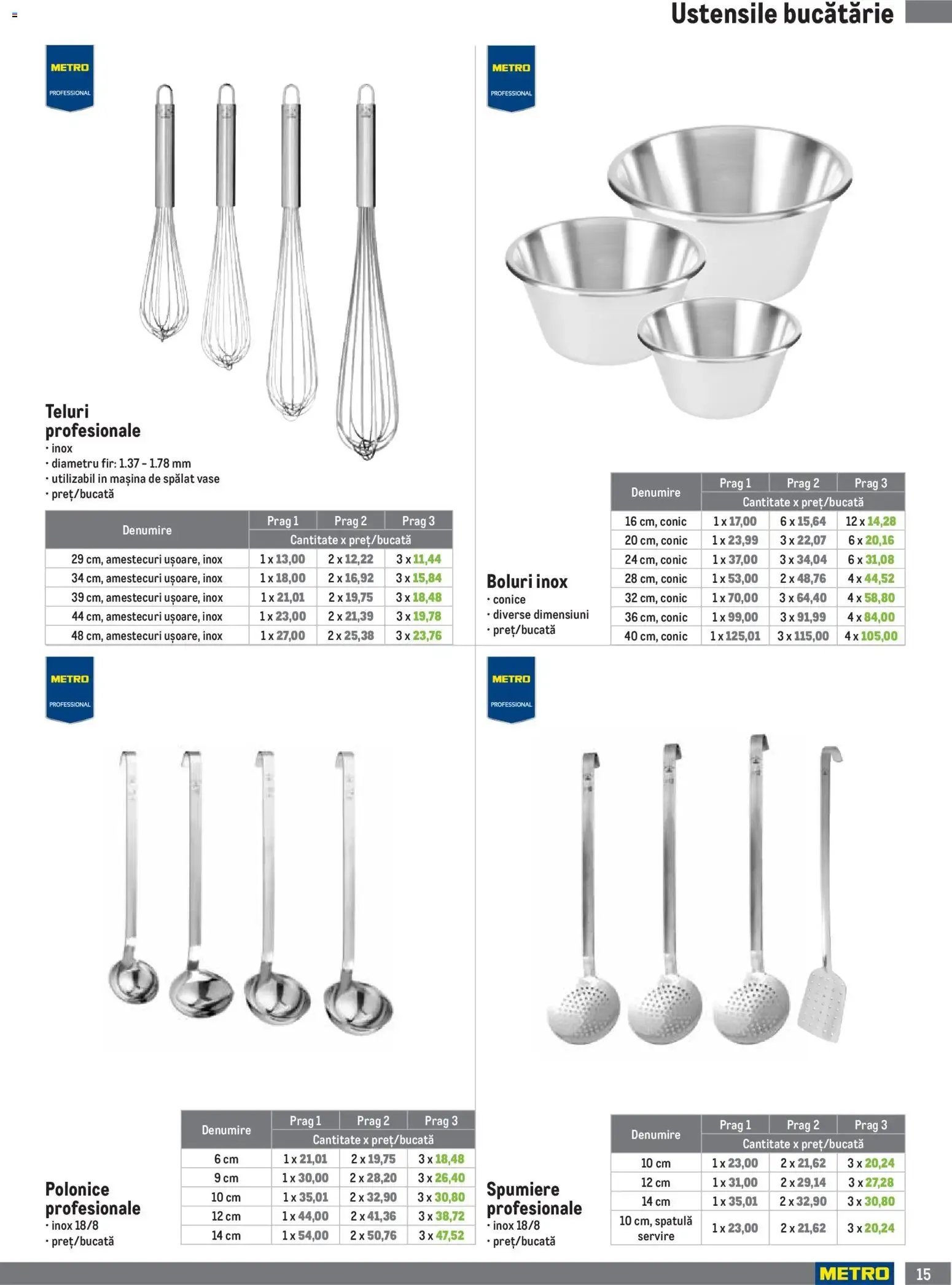 Catalog Metro Catalog Echipamente Pentru Horeca - Oferta 01.07.2026 - 30.09.2026 de la 1 iulie până la 30 septembrie 2026 - Revista Pagina 15