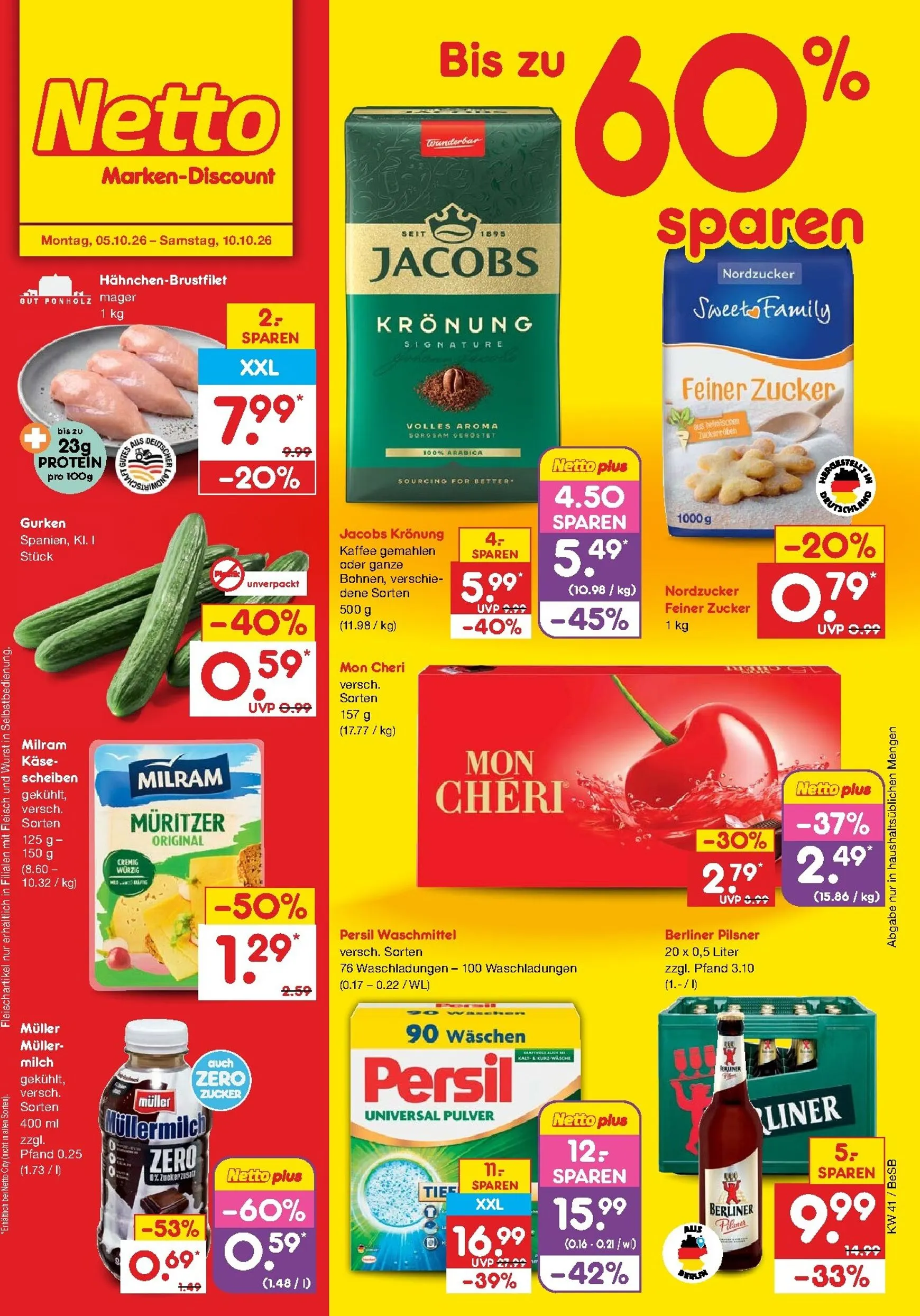 Netto Marken Discount Prospekt – von Montag 05.10.2026 bis Samstag 10.10.2026 von 5. Oktober bis 10. Oktober 2026 - Prospekt seite 1