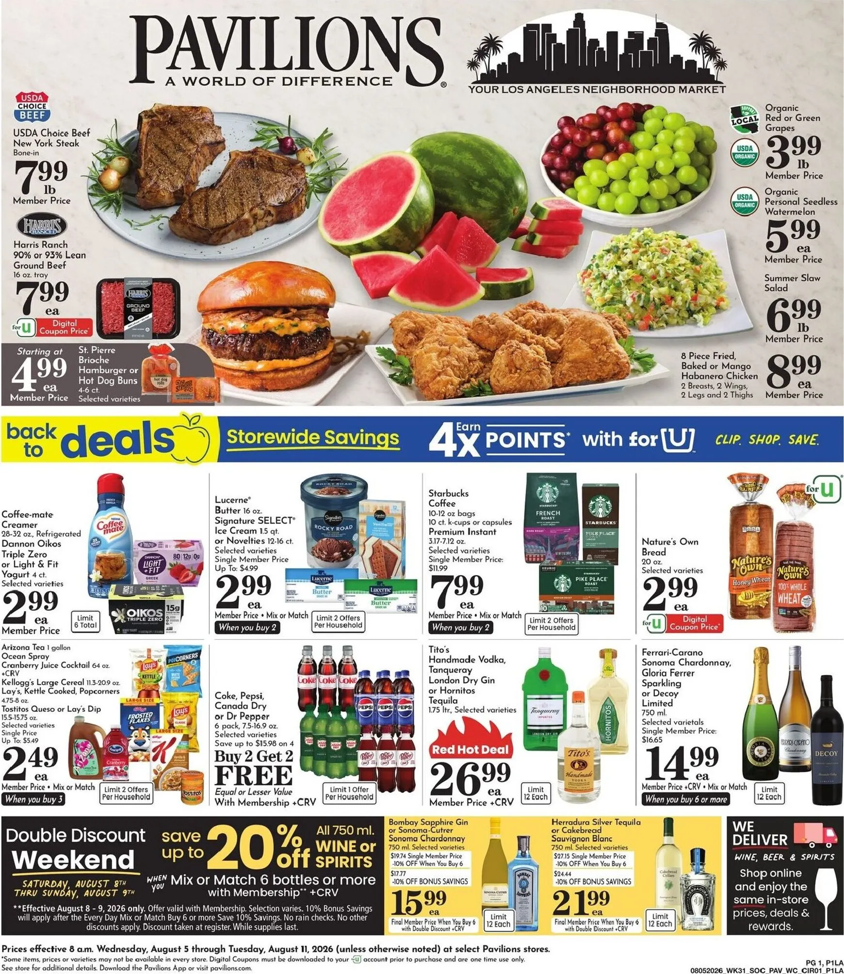 Current Pavilions leaflet valid from Wednesday 08/05/2026 to Tuesday 08/11/2026