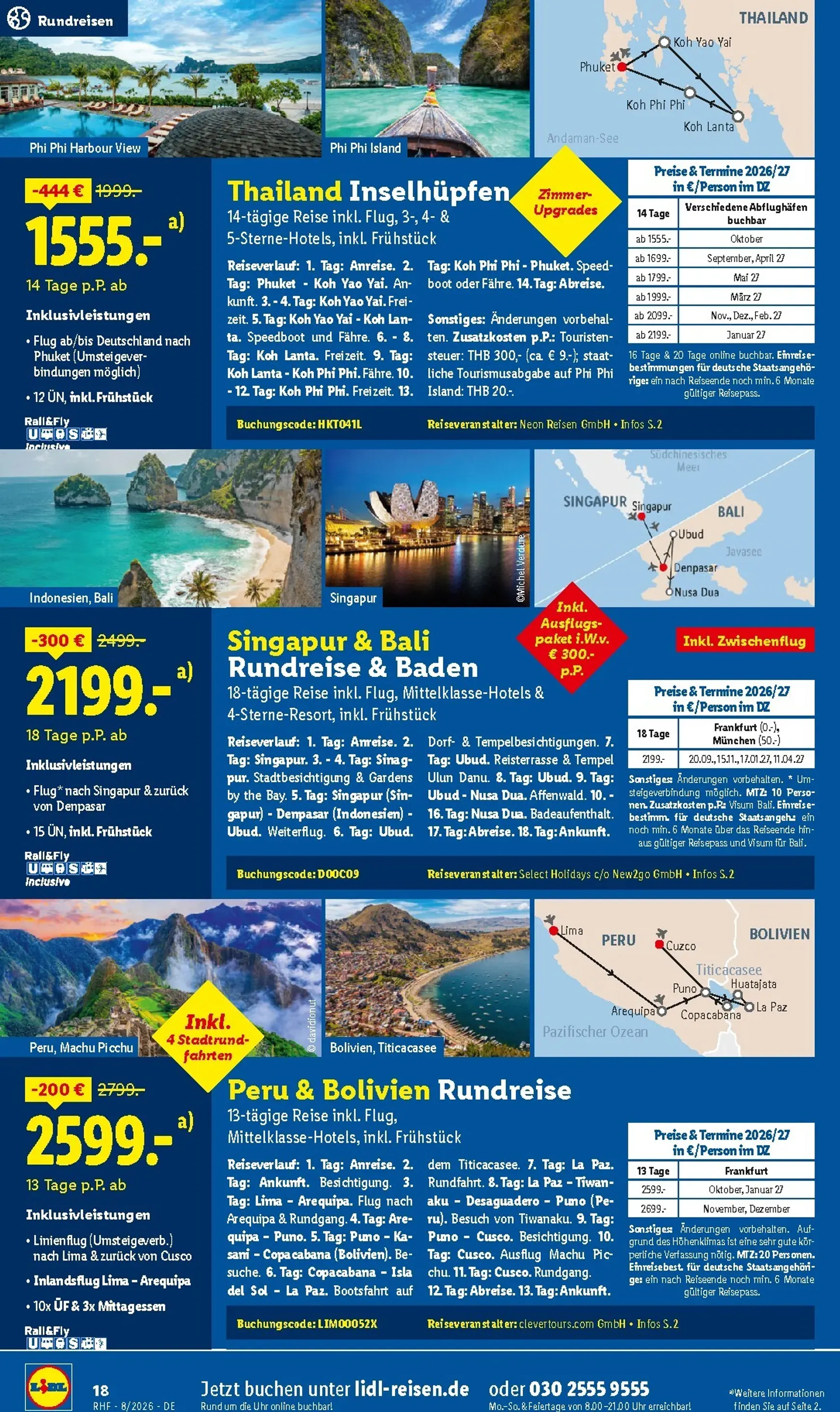 Lidl August Reise-Highlights Prospekt – von Mittwoch 29.07.2026 bis Montag 31.08.2026 von 29. Juli bis 31. August 2026 - Prospekt seite 18