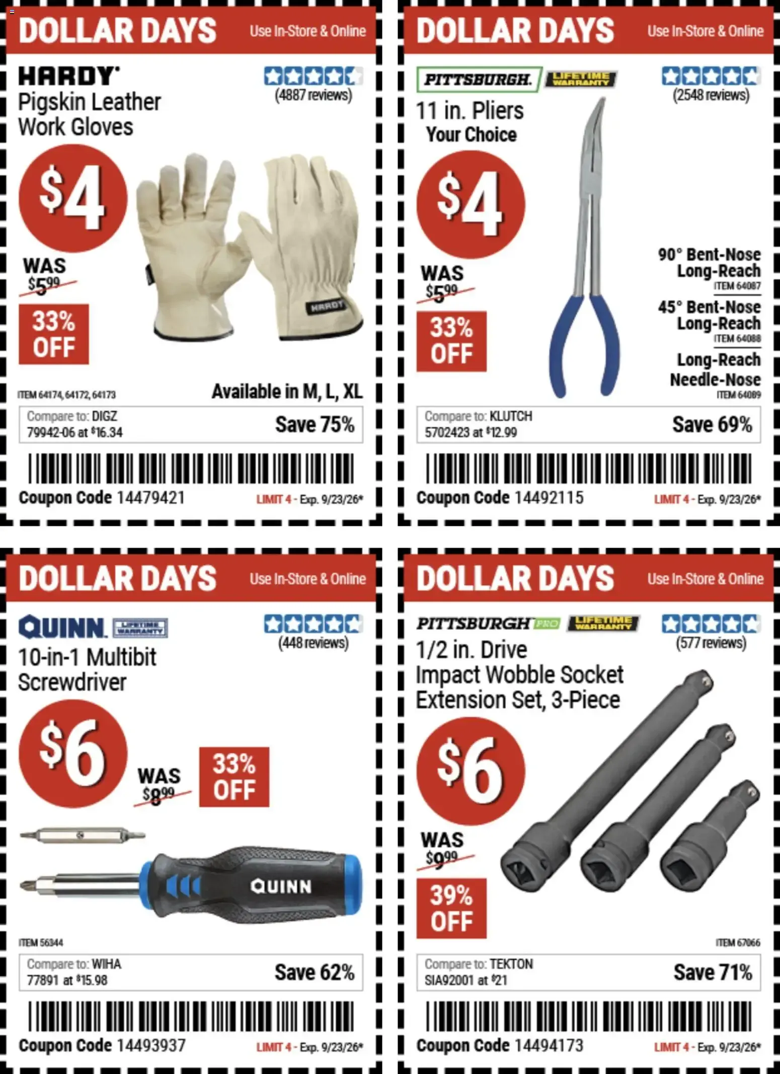 Weekly ad Harbor Freight Dollar Days from September 10 to September 23 2026 - Page 2