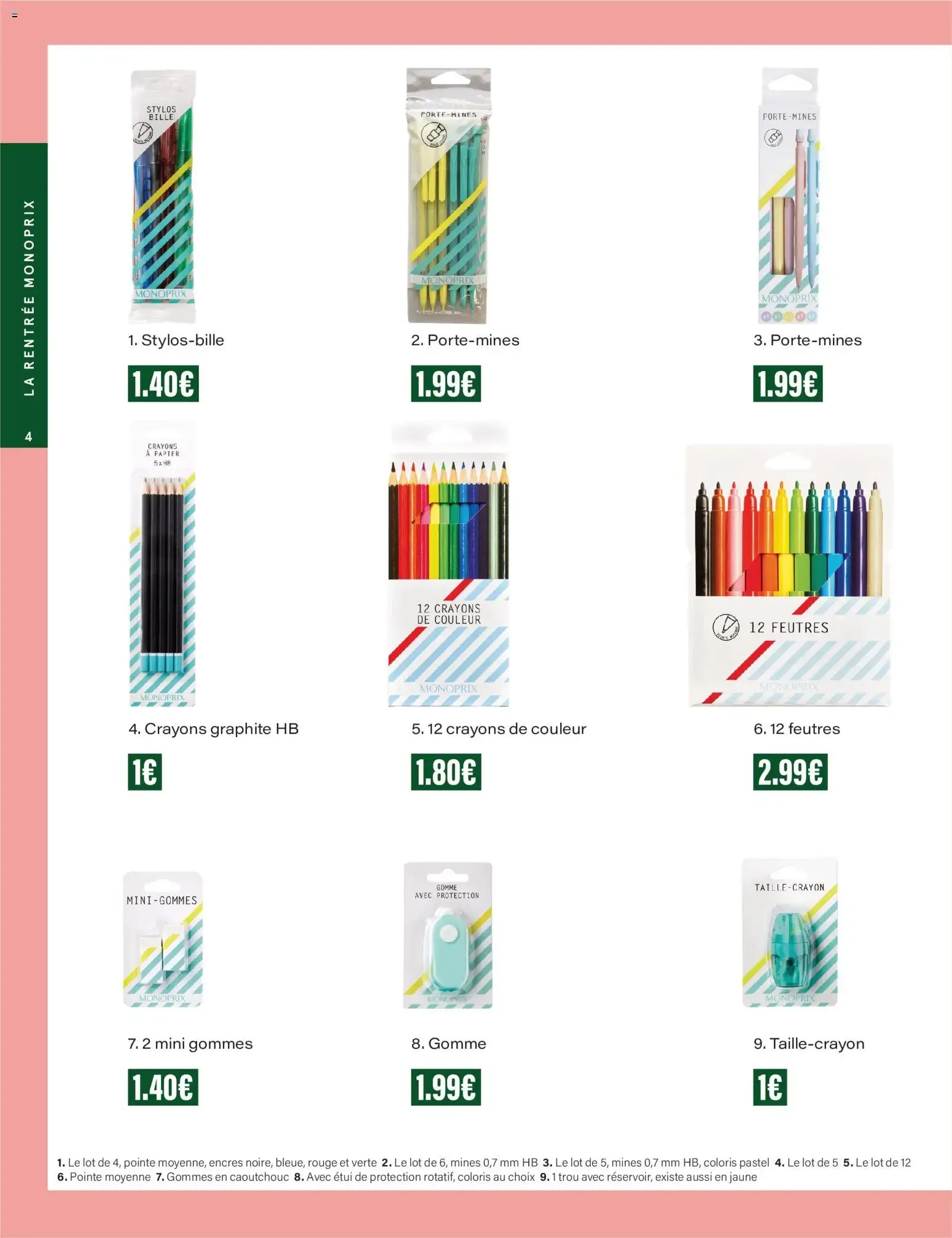 Monoprix - Ofertas en material escolar du 4 août au 6 septembre 2026 - Catalogue page 4