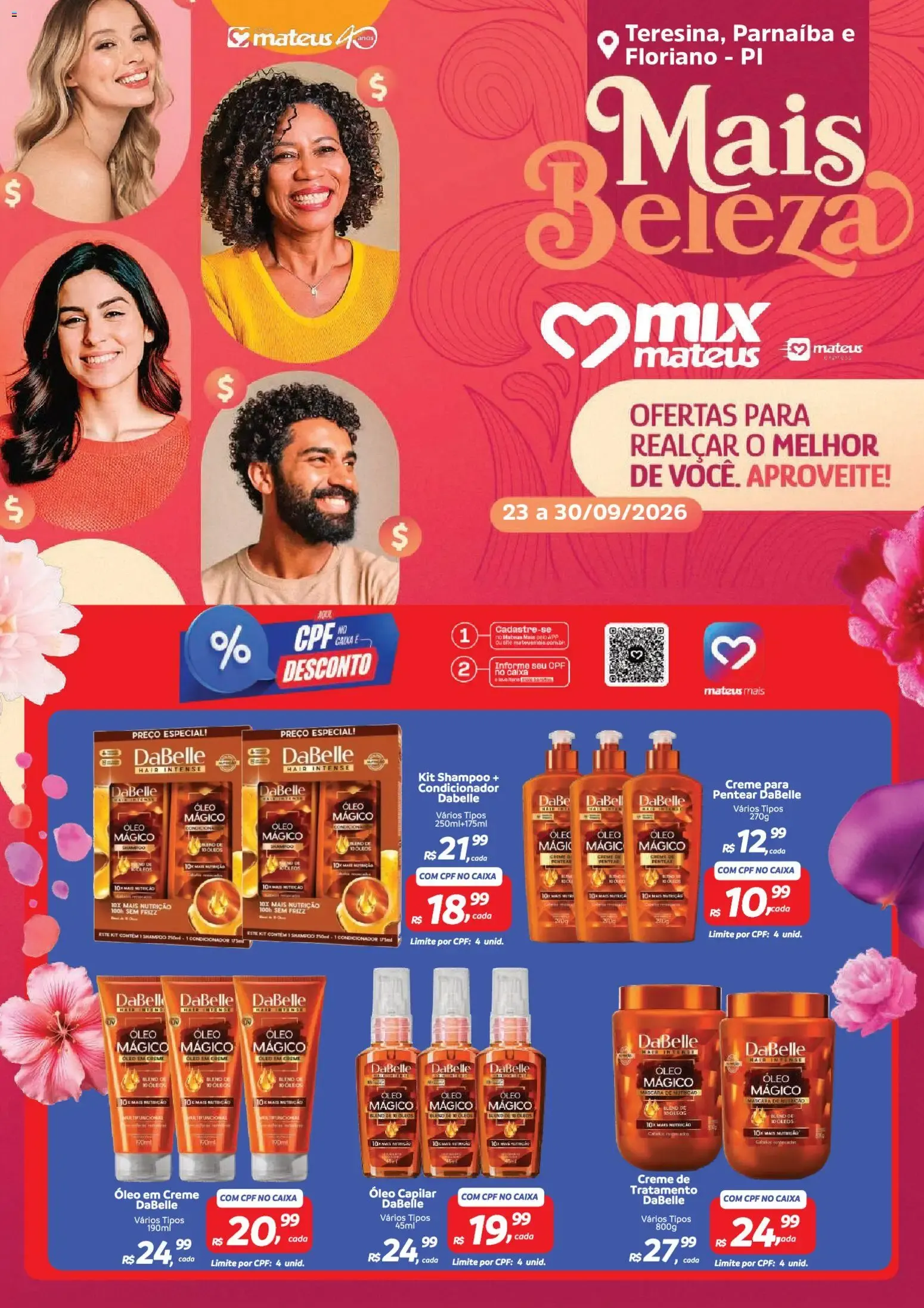 Encarte de Mateus ofertas Mais Beleza de 23/09/2026 | Promoções Online 23 de setembro até 30 de setembro 2026 - Pagina 1