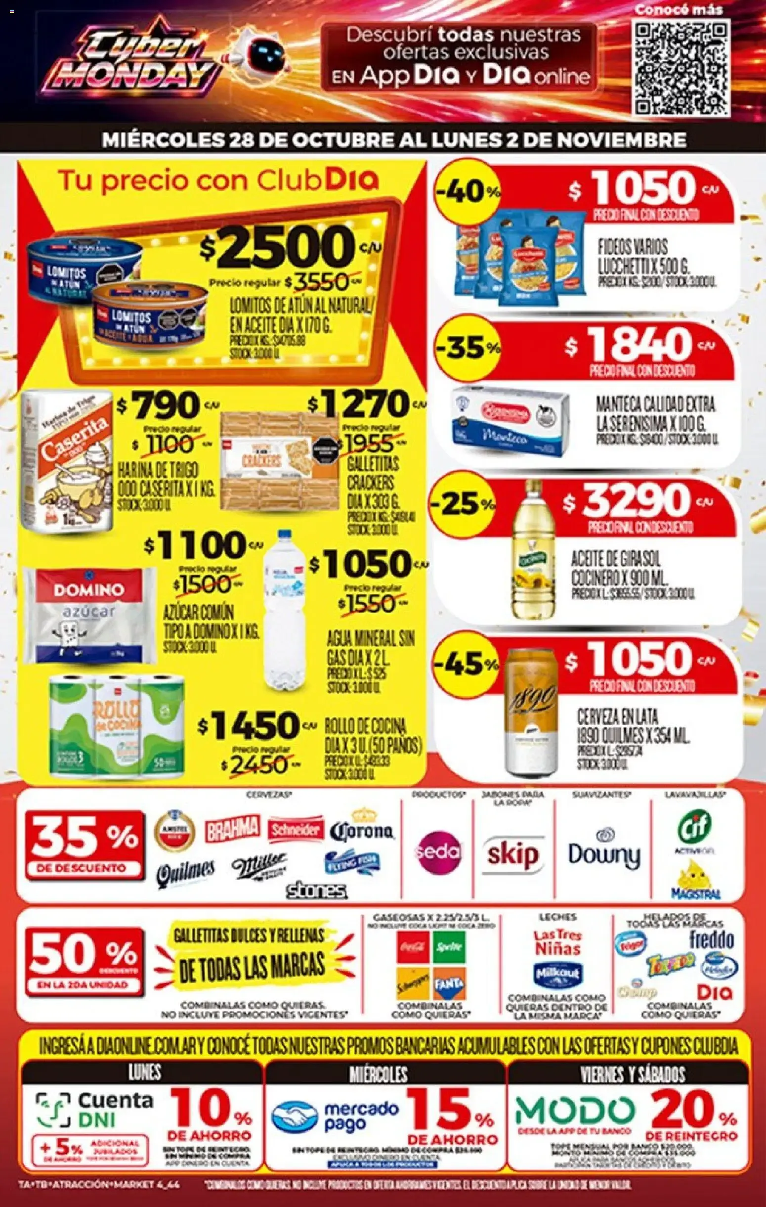 Ofertas de Cyber Monday y ofertas Club Día en Supermercado DIA 28 de octubre al 2 de noviembre 2026 - Página 1 del catálogo