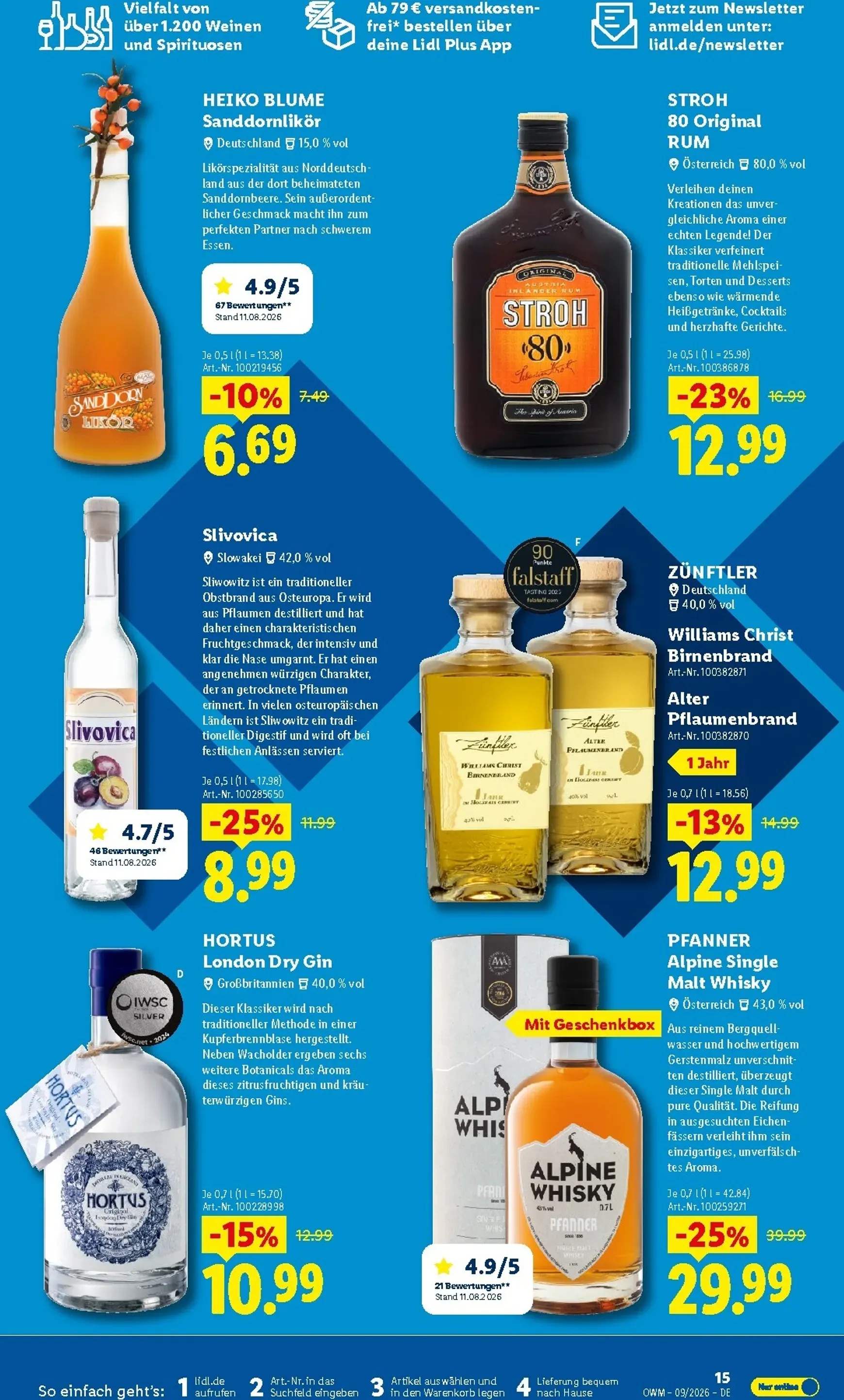 Lidl - Wein & Spirituosen Prospekt – von Dienstag 01.09.2026 bis Mittwoch 30.09.2026 von 1. September bis 30. September 2026 - Prospekt seite 15