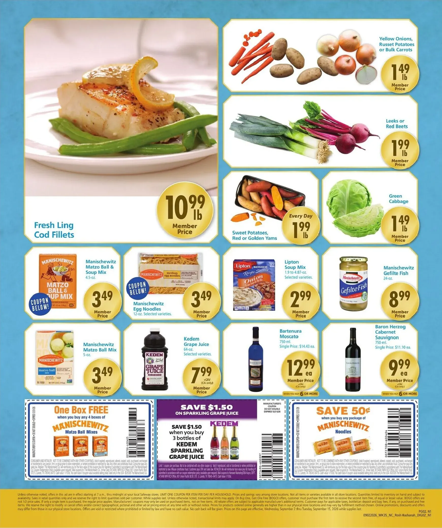 Weekly ad Current Safeway - Rosh Hashanah Essentials leaflet valid from Wednesday 09/02/2026 to Tuesday 09/15/2026 from September 2 to September 15 2026 - Page 2