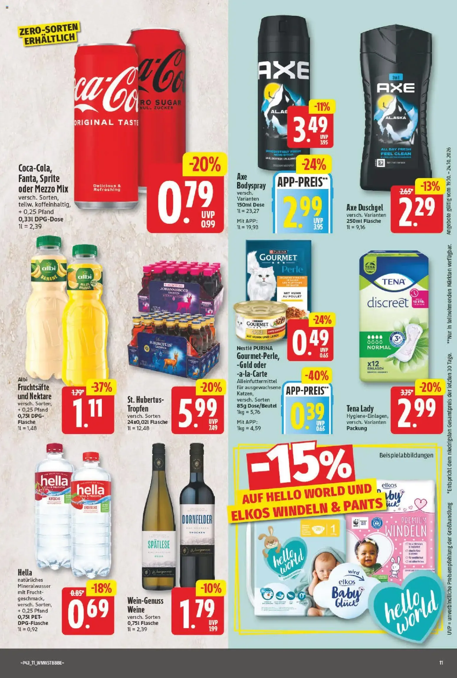 Nah & Gut & NP EDEKA: Prospekt con ofertas destacadas von 19. Oktober bis 24. Oktober 2026 - Prospekt seite 11