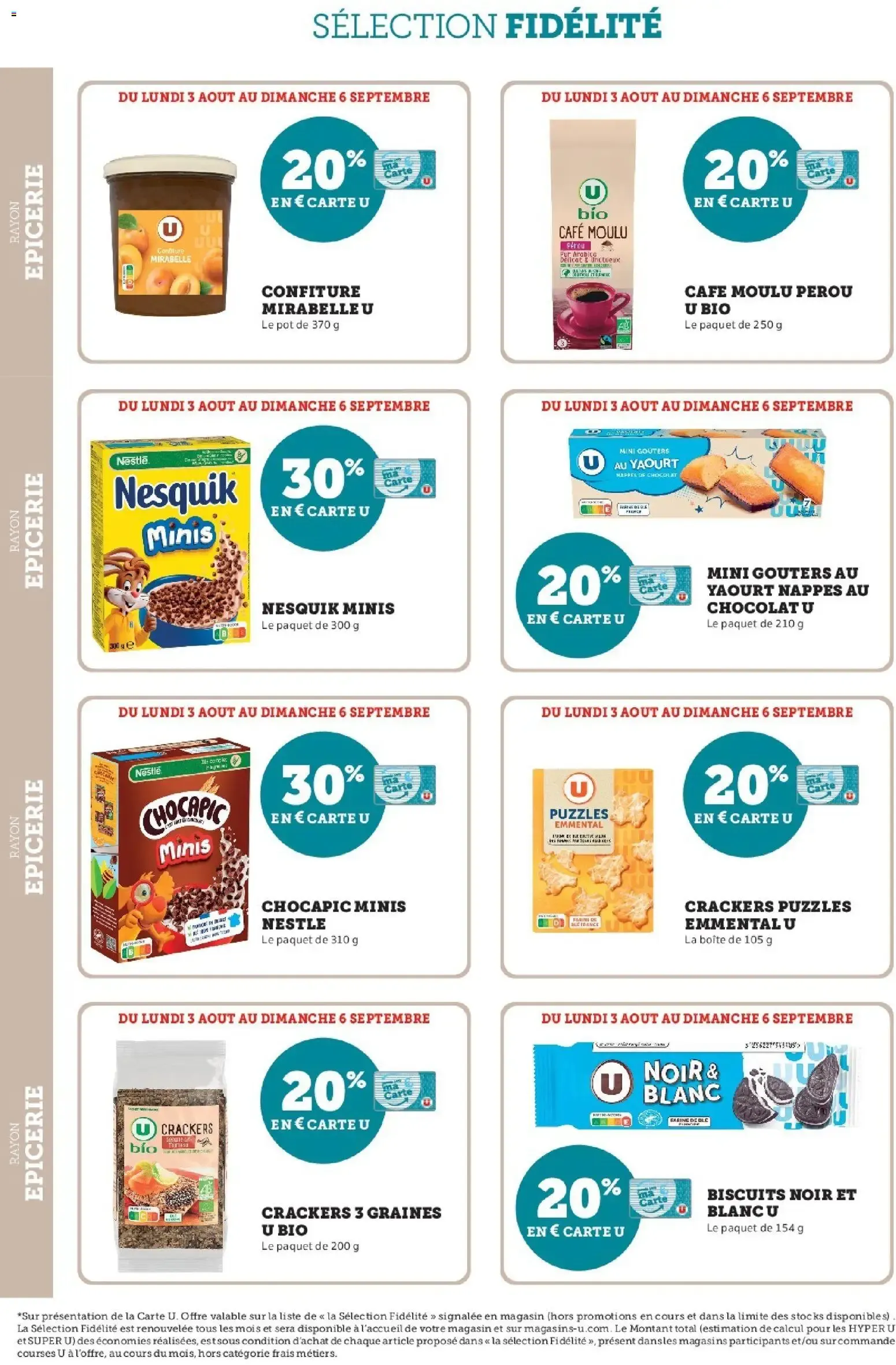 Super U - Ma sélection Carte U Aout à partir du 03/08/2026 - promo en ligne du 3 août au 6 septembre 2026 - Catalogue page 16