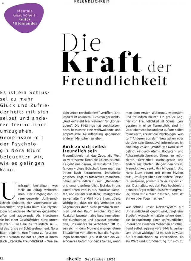 dm Magazin alverde von 1. September bis 30. September 2026 - Prospekt seite 56