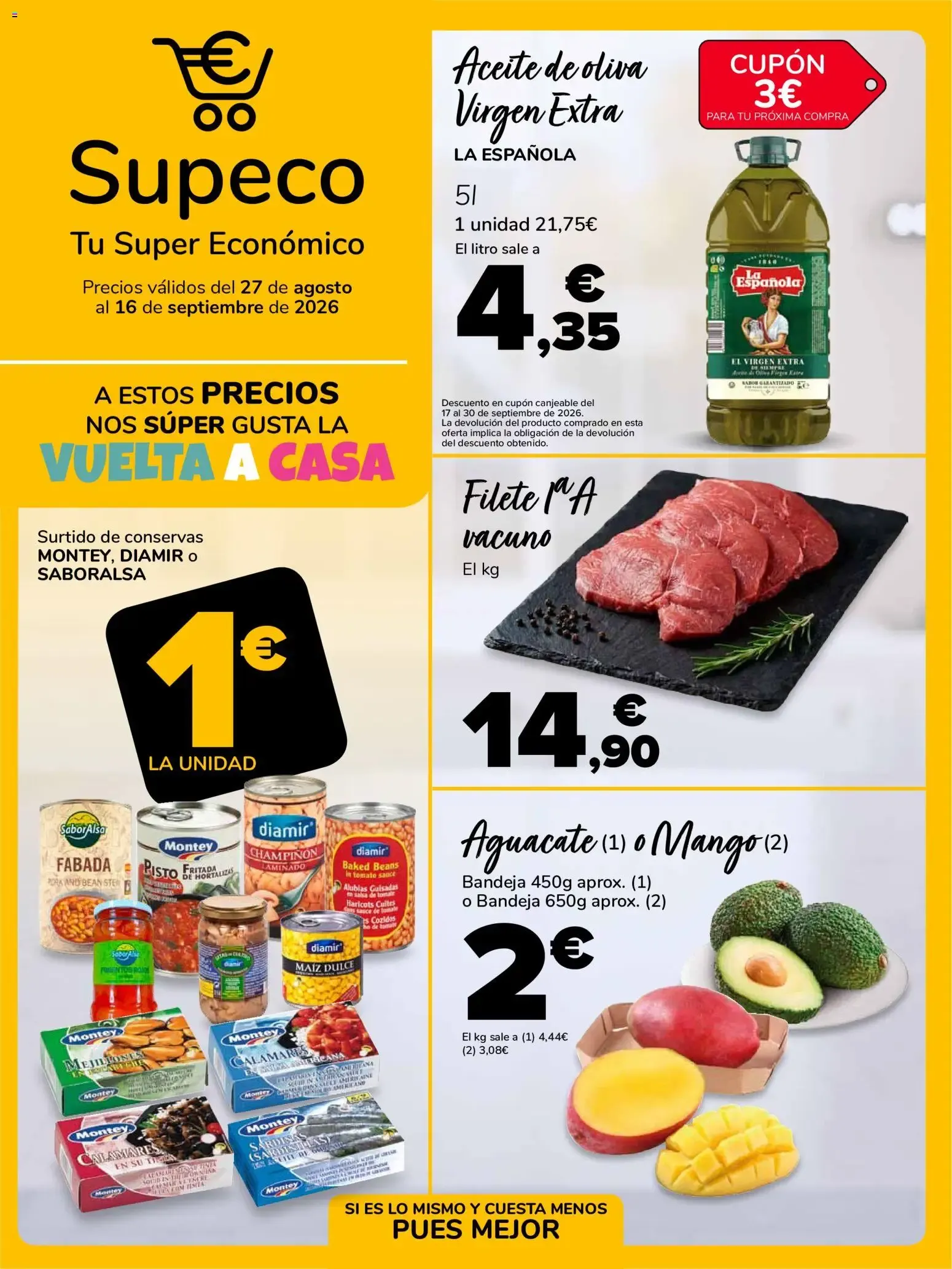 Catálogo de Supeco Tu Super Económico 27 de agosto al 16 de septiembre 2026 - Página 1