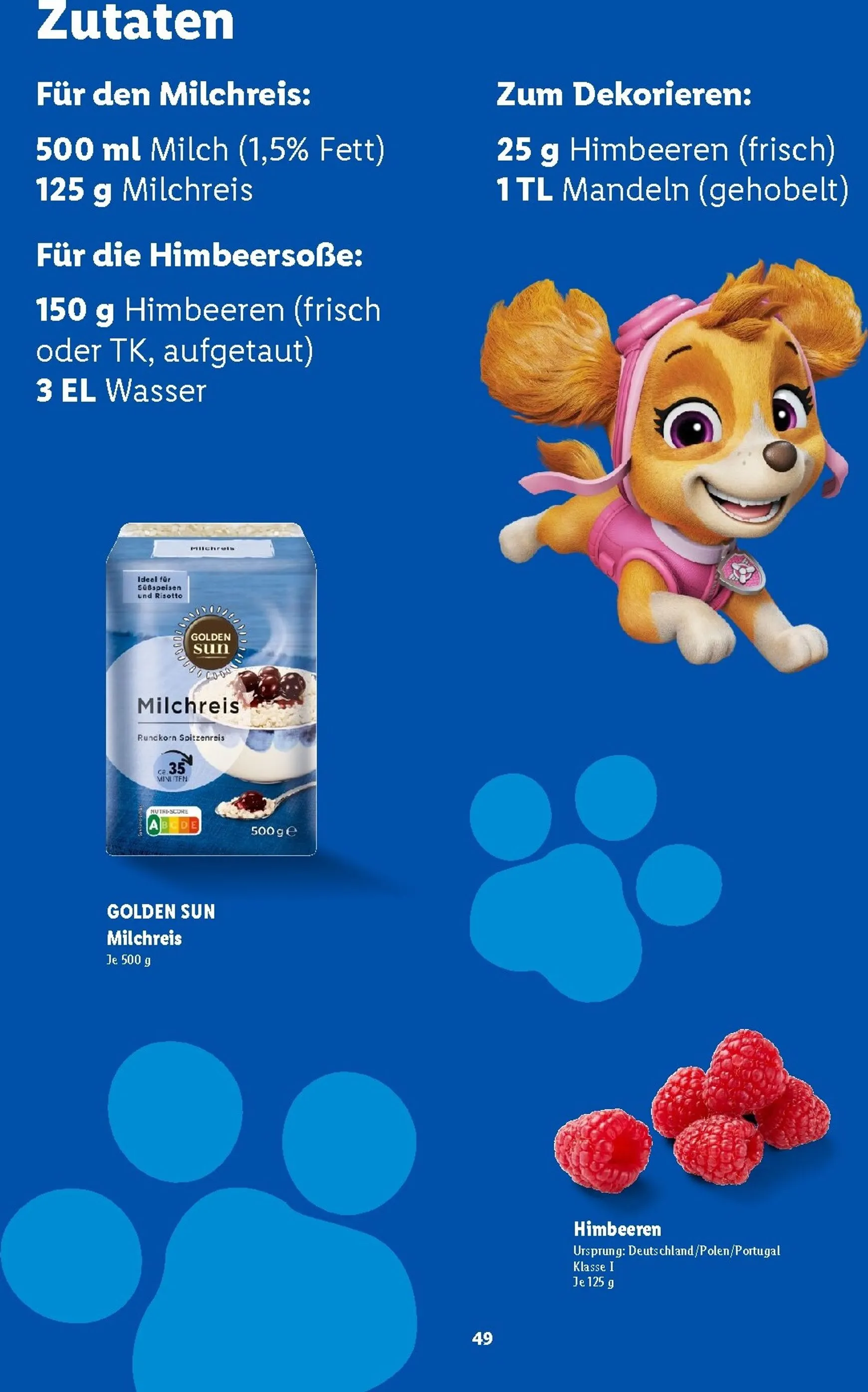 Lidl - Paw Patrol Rezeptheft Prospekt – von Montag 20.07.2026 bis Sonntag 23.08.2026 von 20. Juli bis 23. August 2026 - Prospekt seite 49