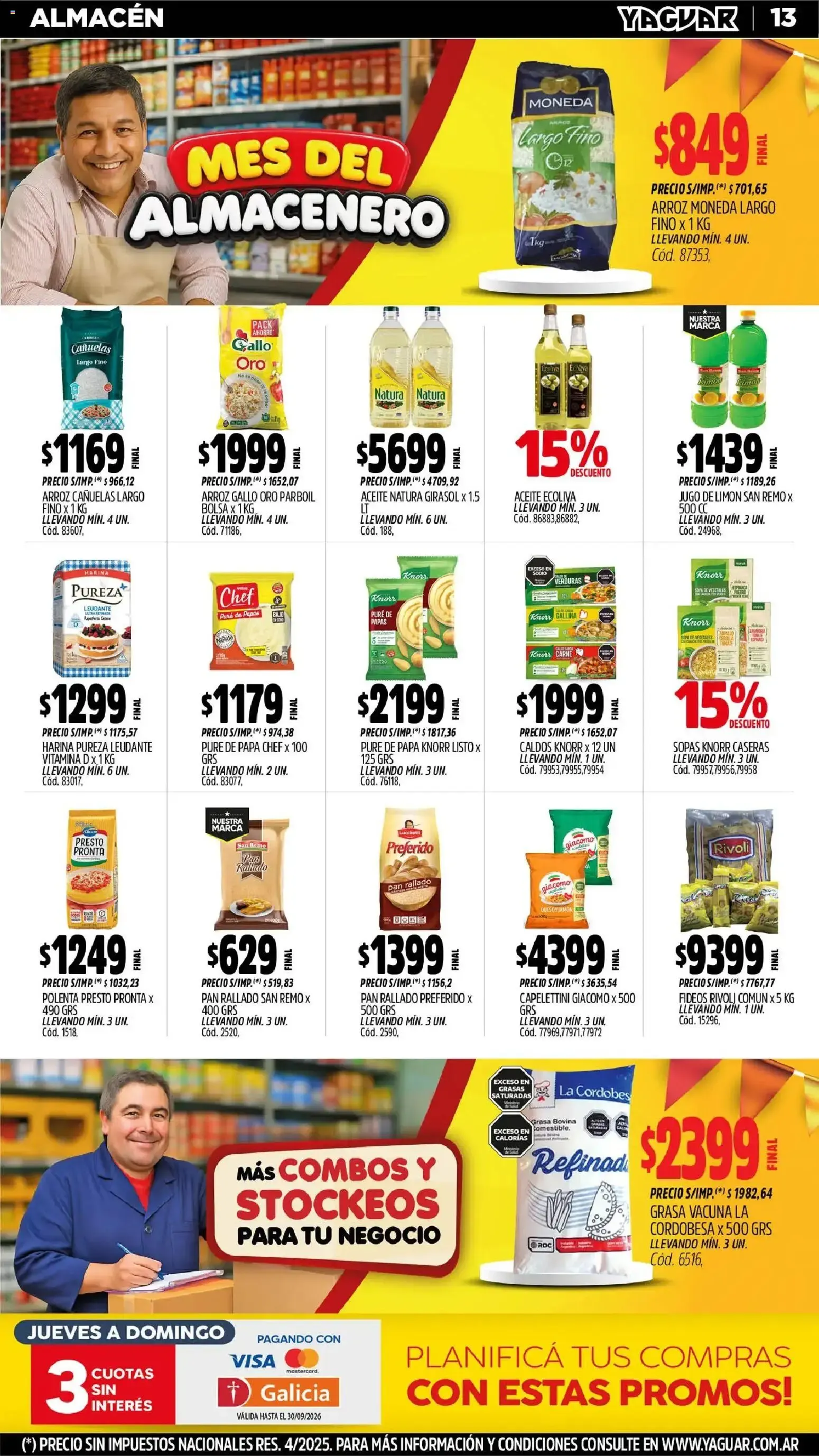 Ofertas de Mayorista Yaguar - Mes del Almacenero - Exclusivo para Salta 31 de agosto al 6 de septiembre 2026 - Página 14 del catálogo