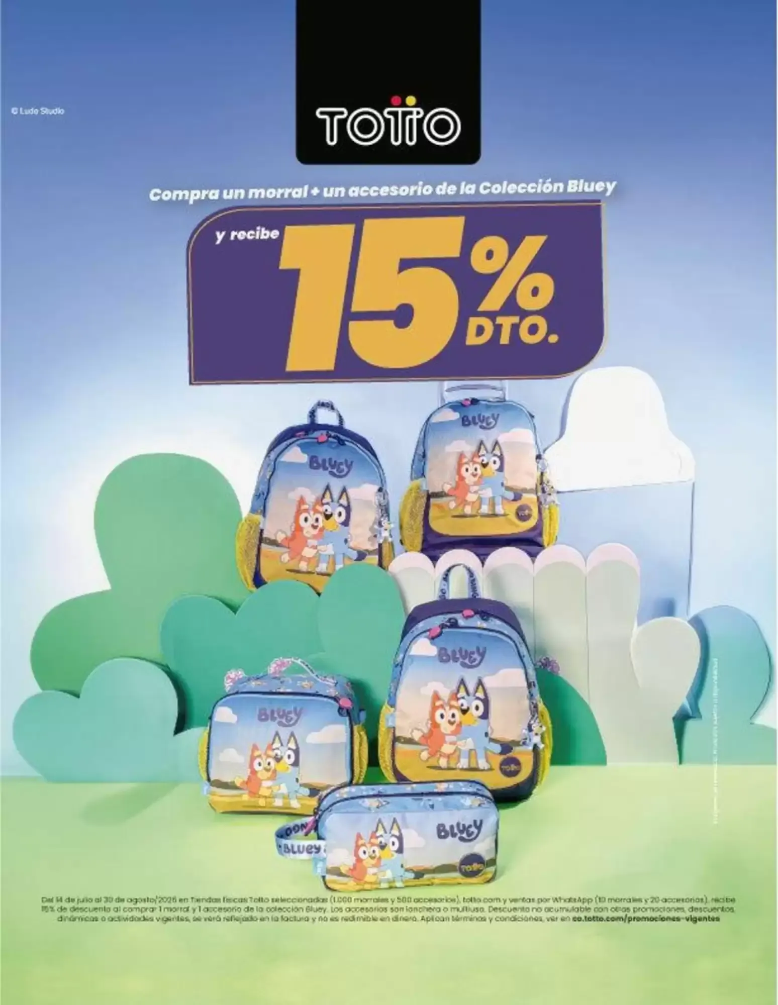Catalogo de Oferta Morrales y Accesorios Bluey Totto 14 de julio al 30 de agosto 2026 - Pag 1