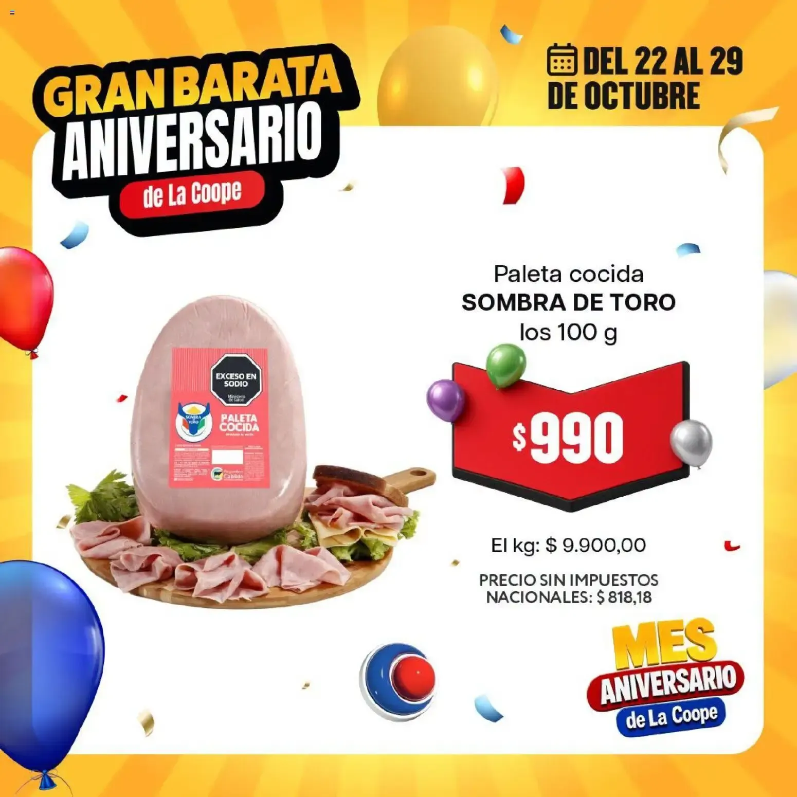 Ofertas de Gran Barata Aniversario de La Coope 22 de octubre al 29 de octubre 2026 - Página 6 del catálogo