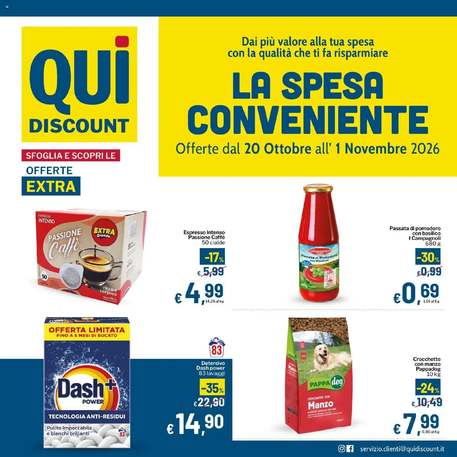 Qui Discount volantino dal 20/10/2026 - online Offerte