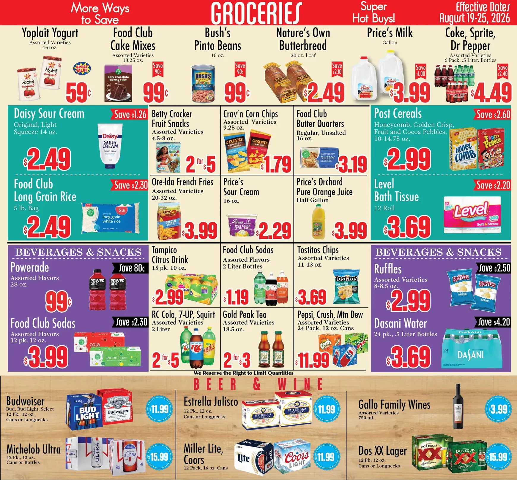 Weekly promotion Food City - Great Savings Start Here! spanning from August 19 to August 25 2026 - Page 3 for Catalogue 365