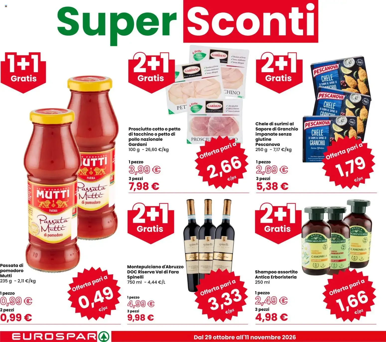 Eurospar volantino dal 29/10/2026 - online Offerte da 29 ottobre a 11 novembre di 2026 - Pagina del volantino 2
