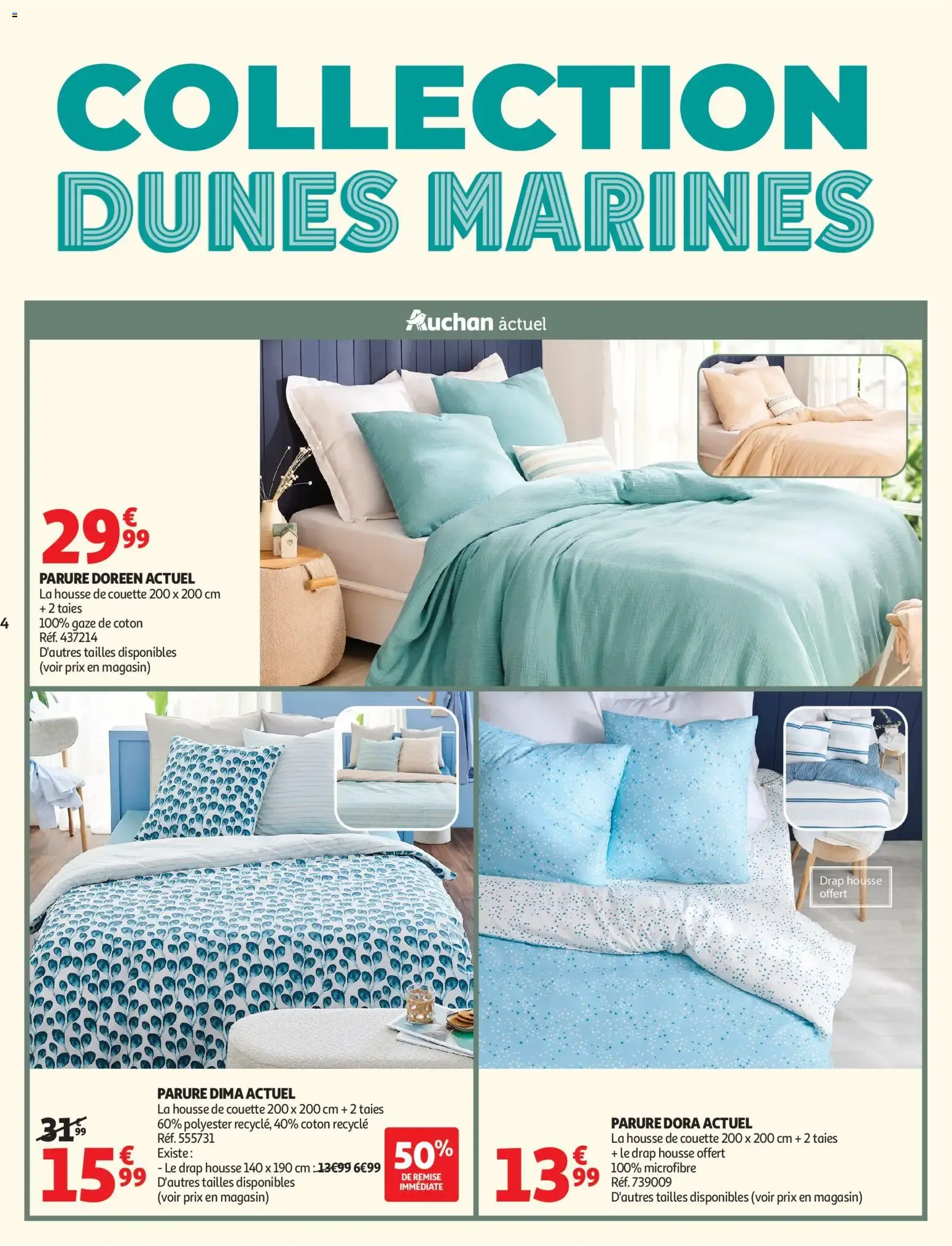 Auchan Linge de maison & déco à partir du 02/06/2026 - promo en ligne du 2 juin au 14 juin 2026 - Catalogue page 4