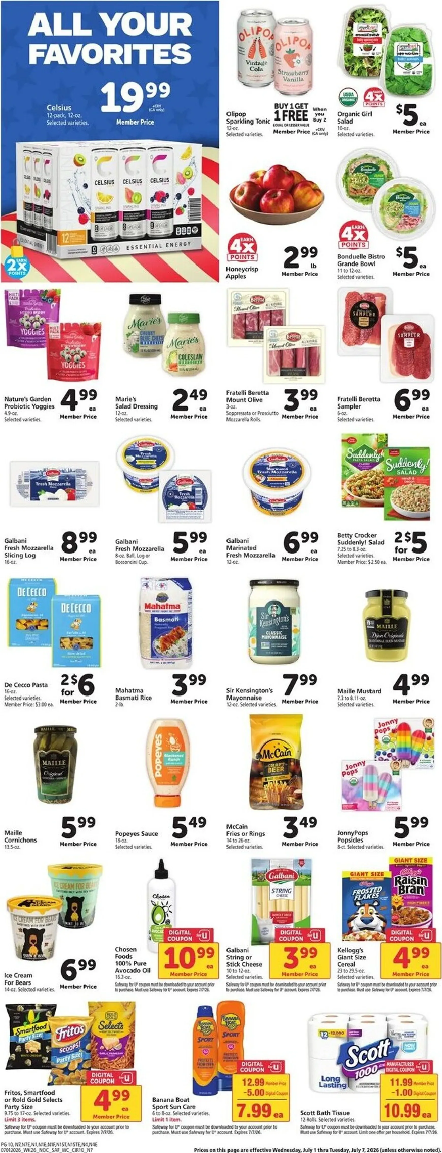 Weekly ad Current Safeway leaflet valid from Wednesday 07/01/2026 to Tuesday 07/07/2026 from July 1 to July 7 2026 - Page 10