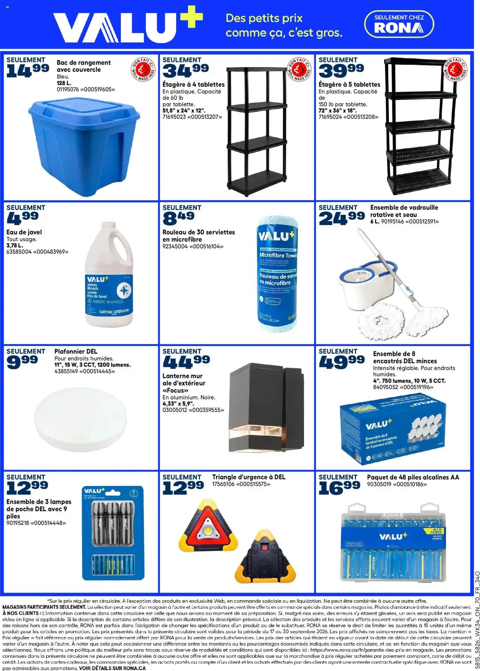 Rona circulaire from Sep 17, 2026 > weekly specials & deals from September 17 to September 30 2026 - flyer page 5