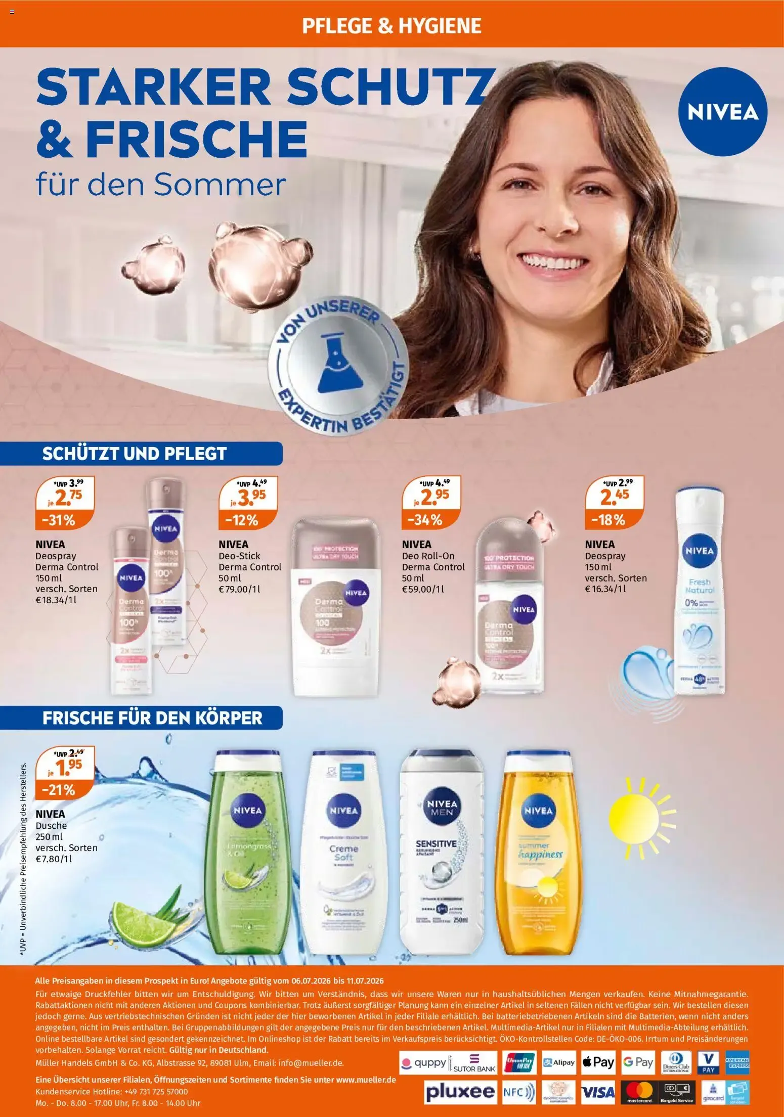 Nivea Sun: Schützt. Pflegt. Riecht nach Sommer von 6. Juli bis 11. Juli 2026 - Prospekt seite 4
