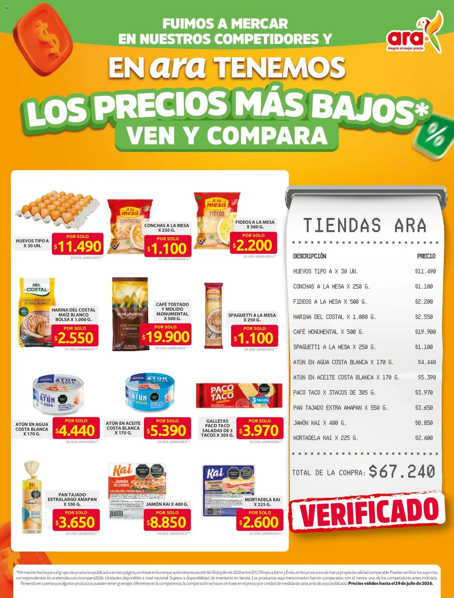 Catalogo de Tiendas Ara: Los Precios Más Bajos 23 de julio al 29 de julio 2026 - Pag 1