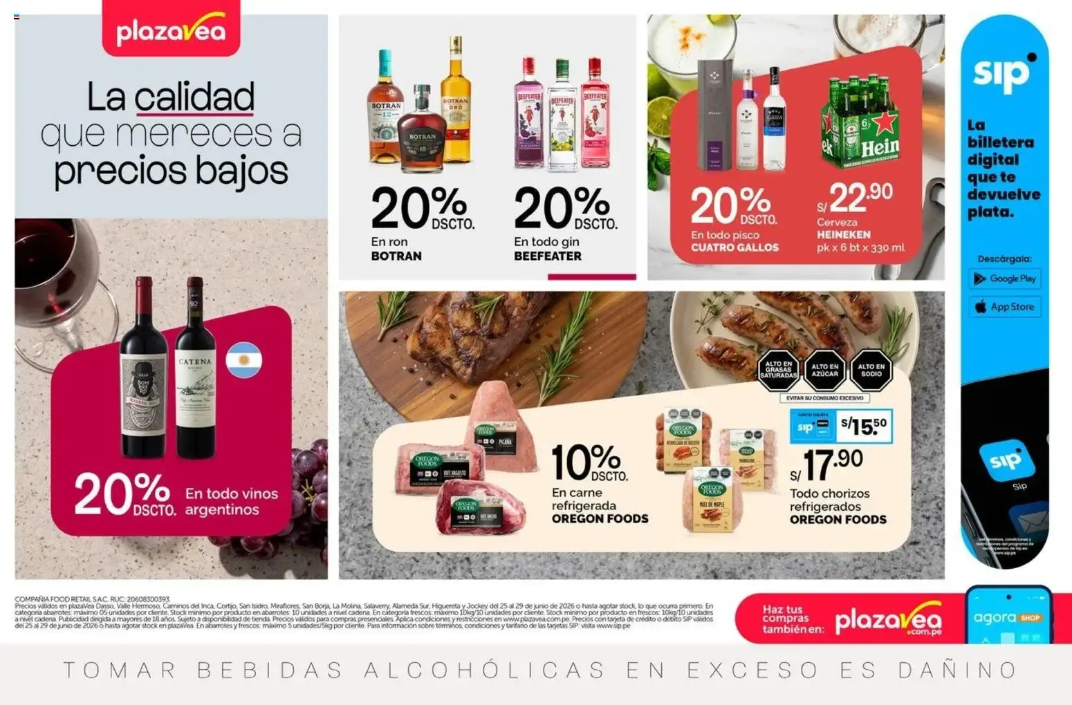 Catalogo de Catálogo Plaza Vea - AVISO TIENDAS SELECCIONADAS N4 online del 25/06/2026 25 de junio al 29 de junio 2026 - Pag 1