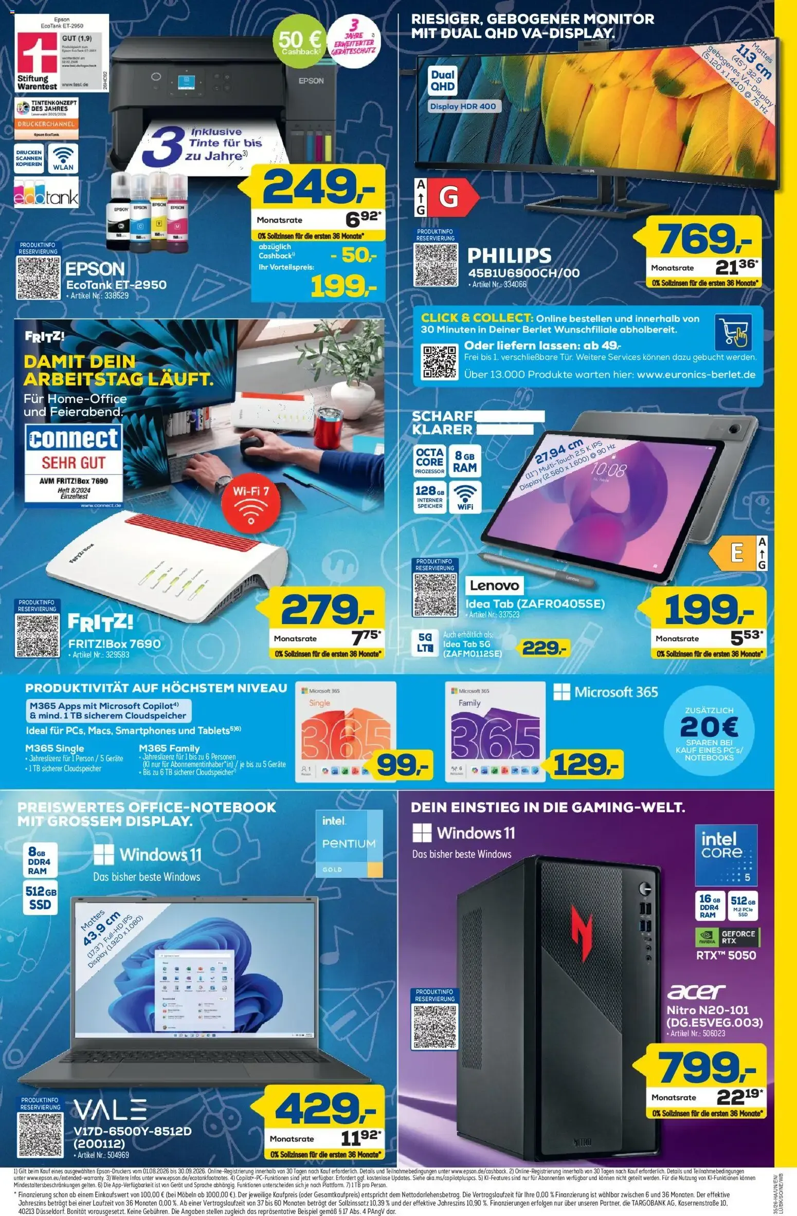 Euronics Berlet: Genau Richtig. Ferien-Endspurt Geniessen. von 20. August bis 26. August 2026 - Prospekt seite 7