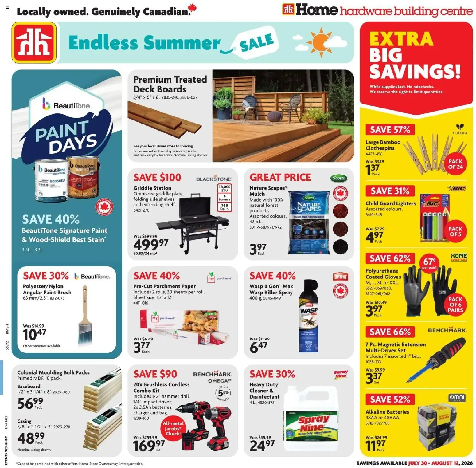 Home Hardware weekly flyer / circulaire from Jul 30, 2026 > weekly specials & deals from July 30 to August 12 2026 - flyer page 1