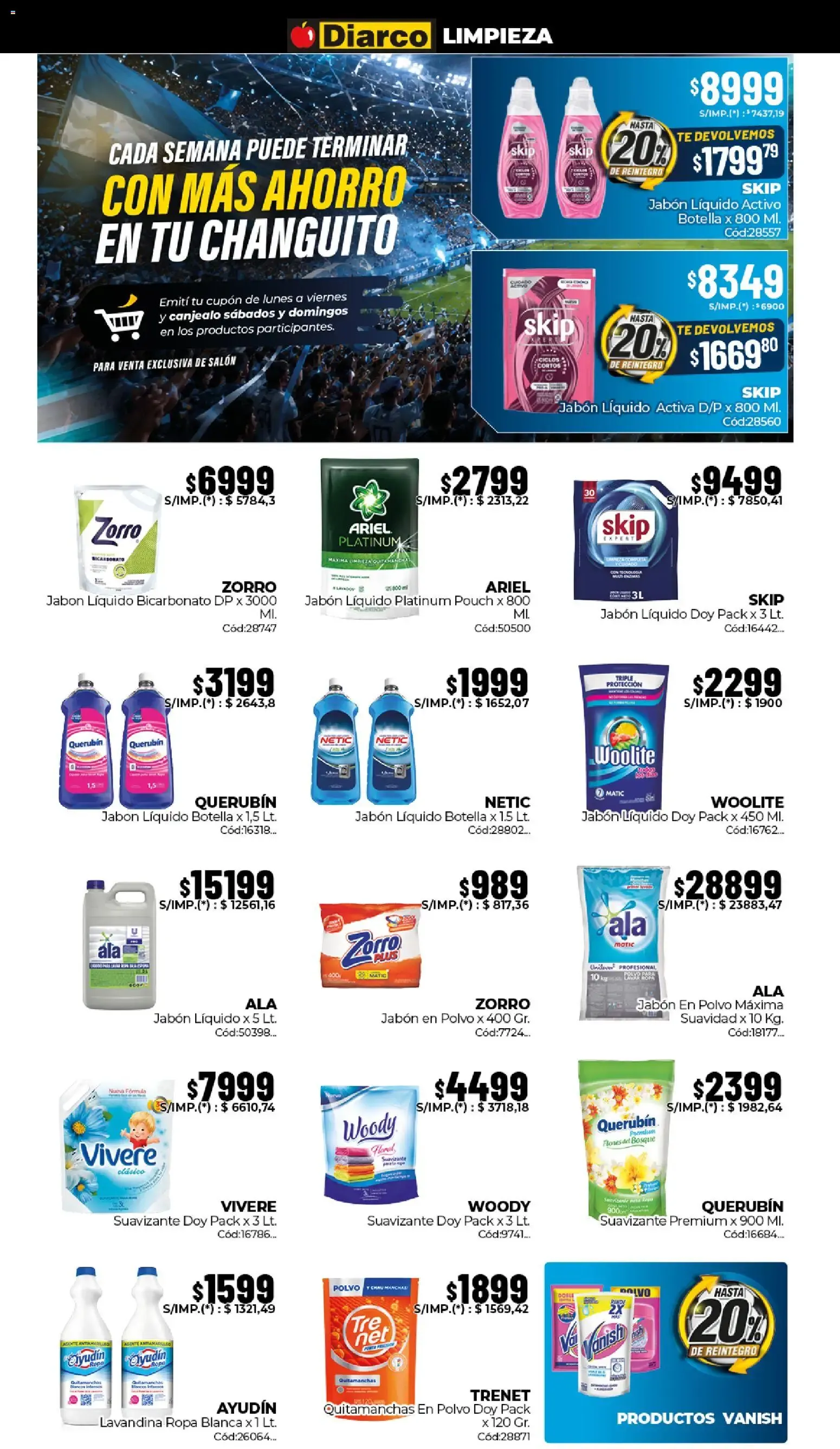 Ofertas de Diarco - Ahorros Mundiales del 22/06/2026 - 26/06/2026 22 de junio al 26 de junio 2026 - Página 16 del catálogo
