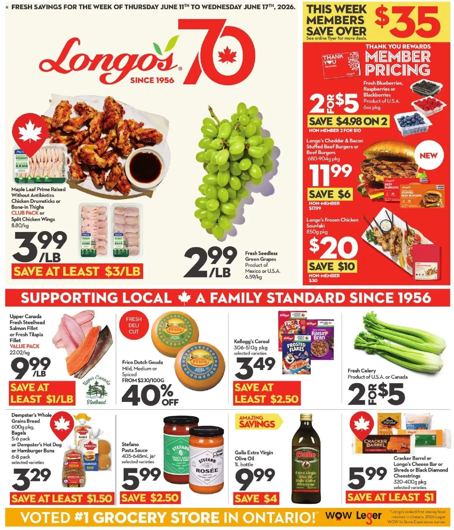 Longo's weekly flyer / circulaire from Jun 11, 2026 > weekly specials & deals from June 11 to June 17 2026 - flyer page 1