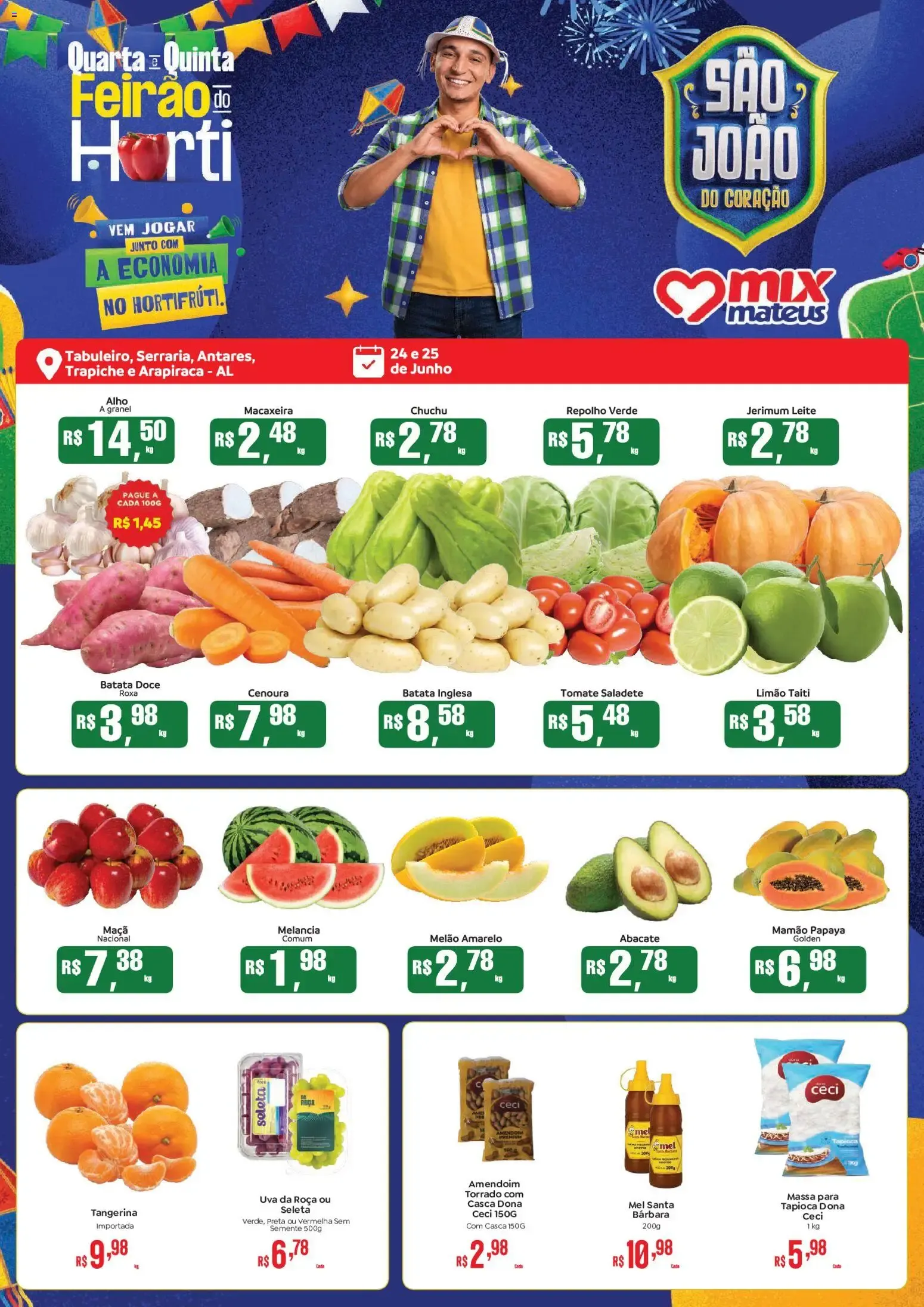 Encarte de Quarta e Quinta Feirão do Horti Mix Mateus 24 de junho até 25 de junho 2026 - Pagina 1