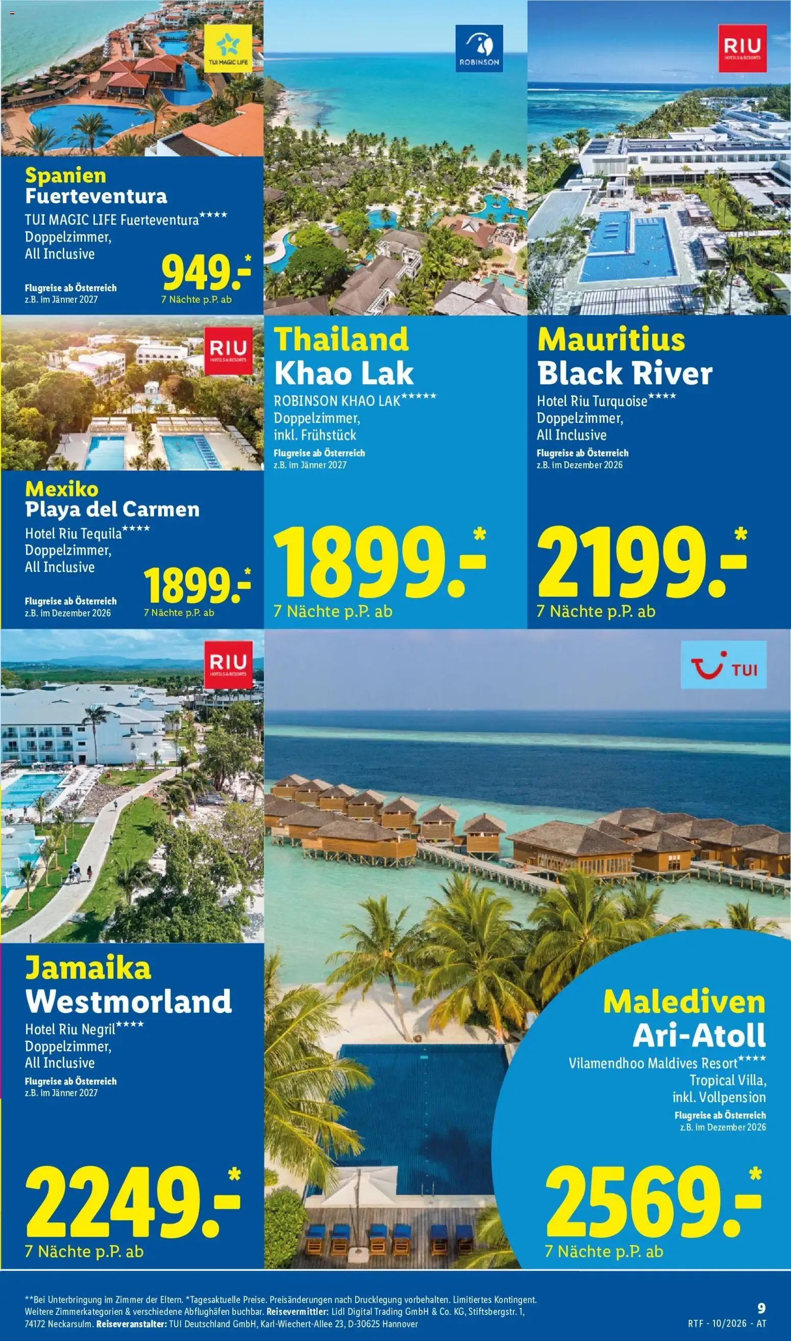 Lidl: Viel Urlaub für wenig Geld lohnt sich von 14. Oktober bis 15. November 2026 - Flugblätt seite  9