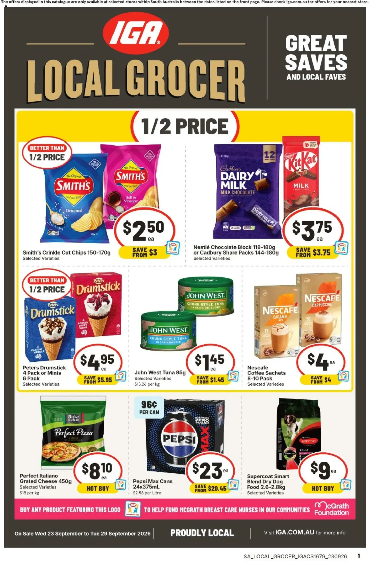 IGA catalogue valid from 23/09/2026 > Online Australia - Catalogue valid from 23 September to 29 September 2026 - page 1