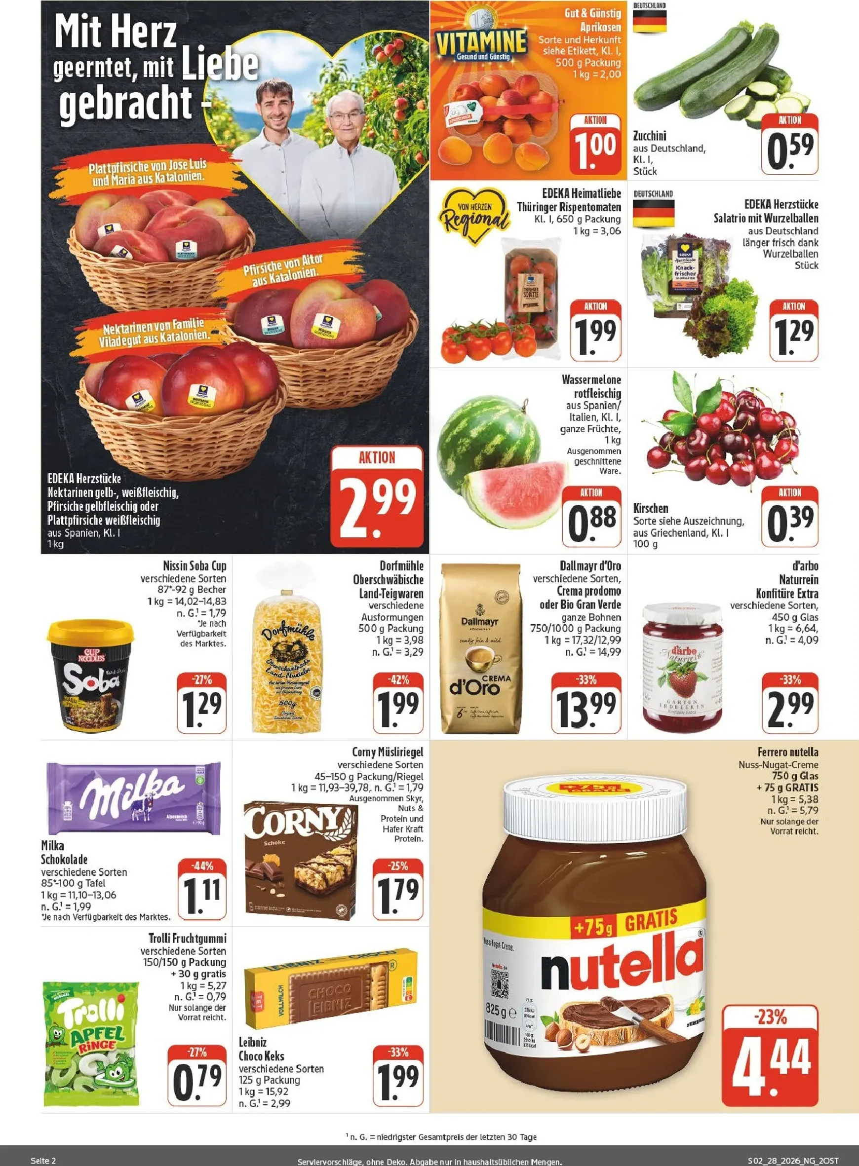 Edeka - Wochenangebote Prospekt – von Montag 06.07.2026 bis Samstag 11.07.2026 von 6. Juli bis 11. Juli 2026 - Prospekt seite 2