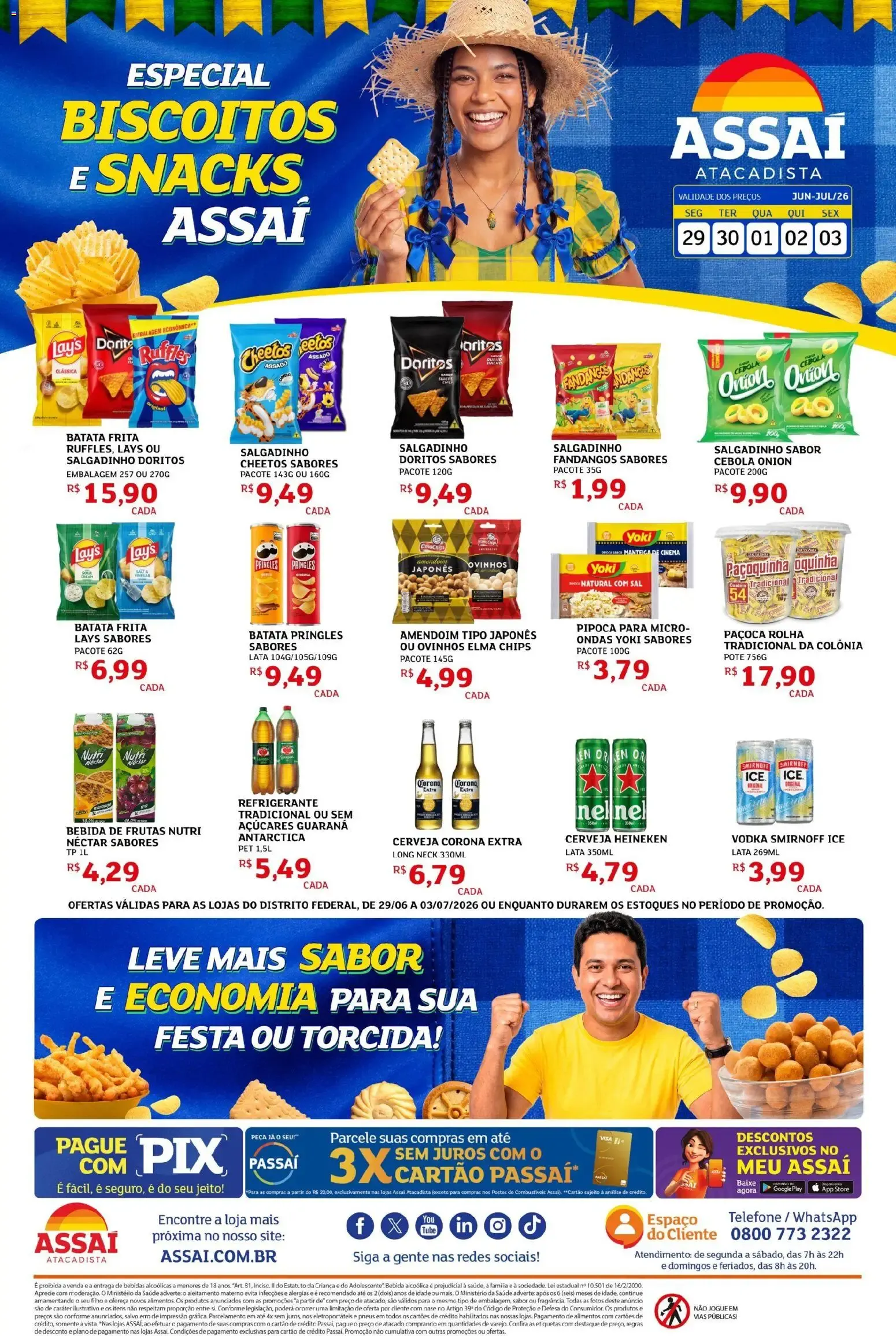 Encarte de Especial Biscoitos e Snacks Assaí 29 de junho até 3 de julho 2026 - Pagina 1