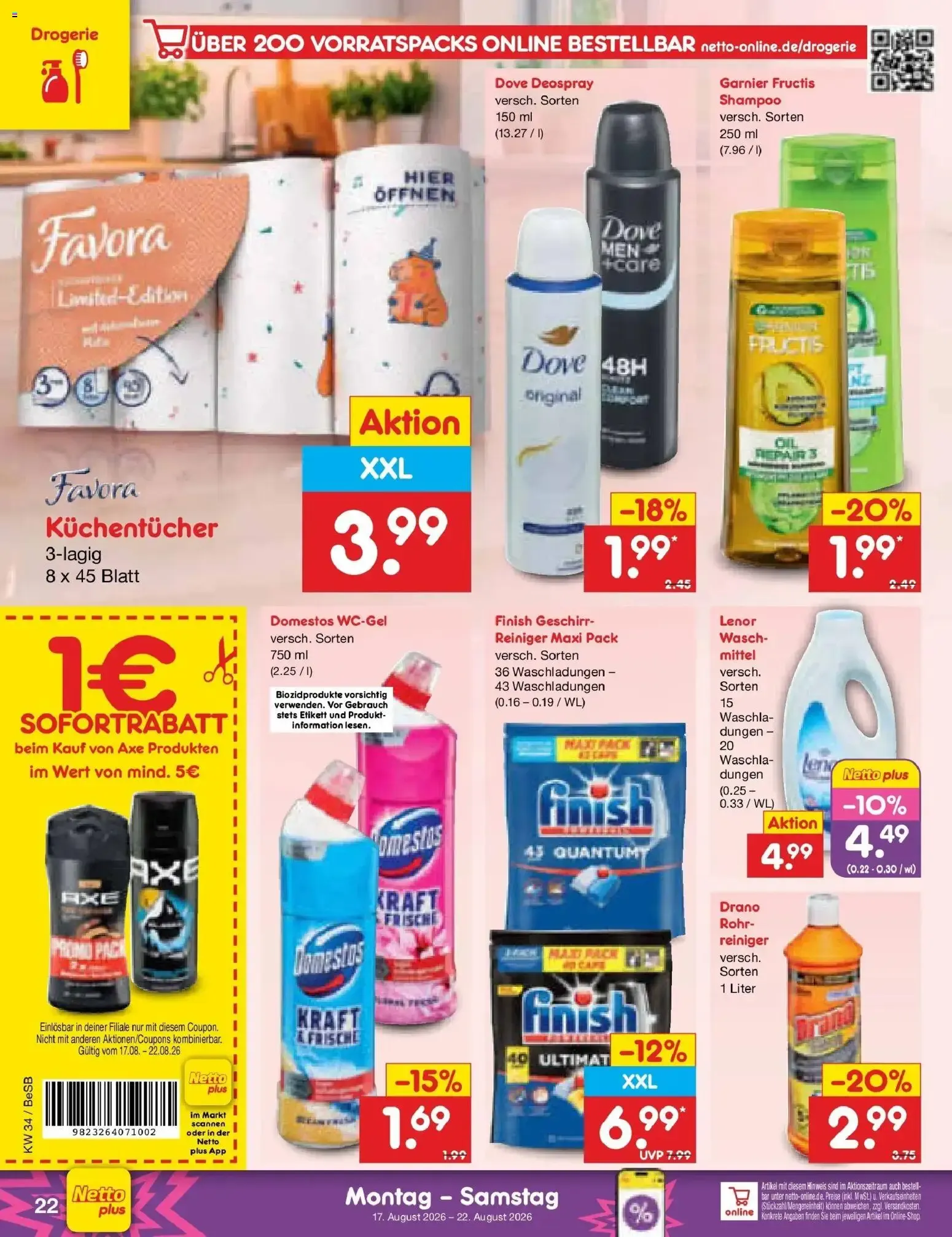 Netto Marken-Discount Prospekt Kremmen (ab 17.08.2026) » Angebote von 17. August bis 22. August 2026 - Prospekt seite 32