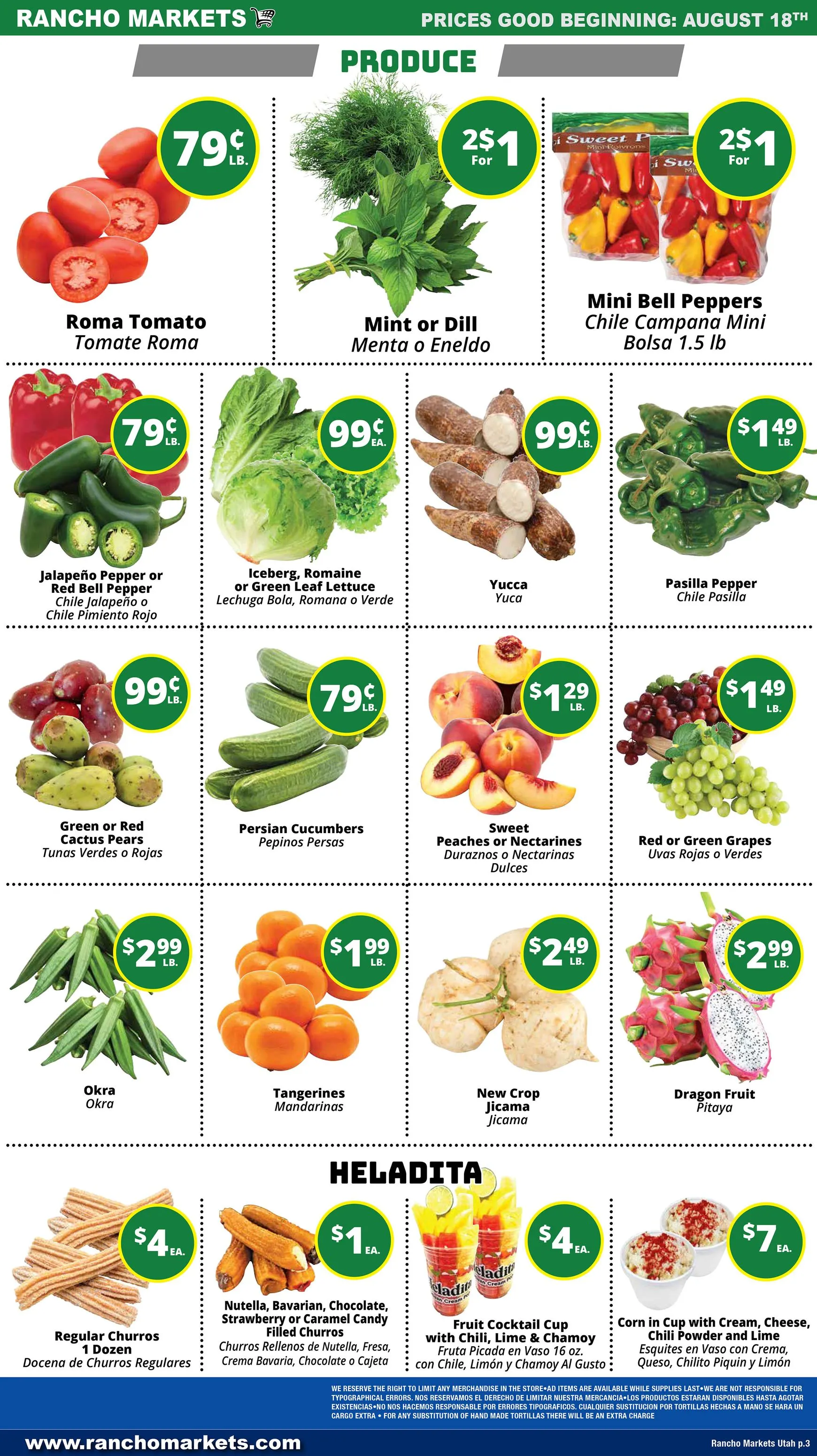 Weekly promotion Rancho Markets - Weekly Specials spanning from August 18 to August 24 2026 - Page 5 for Catalogue 365
