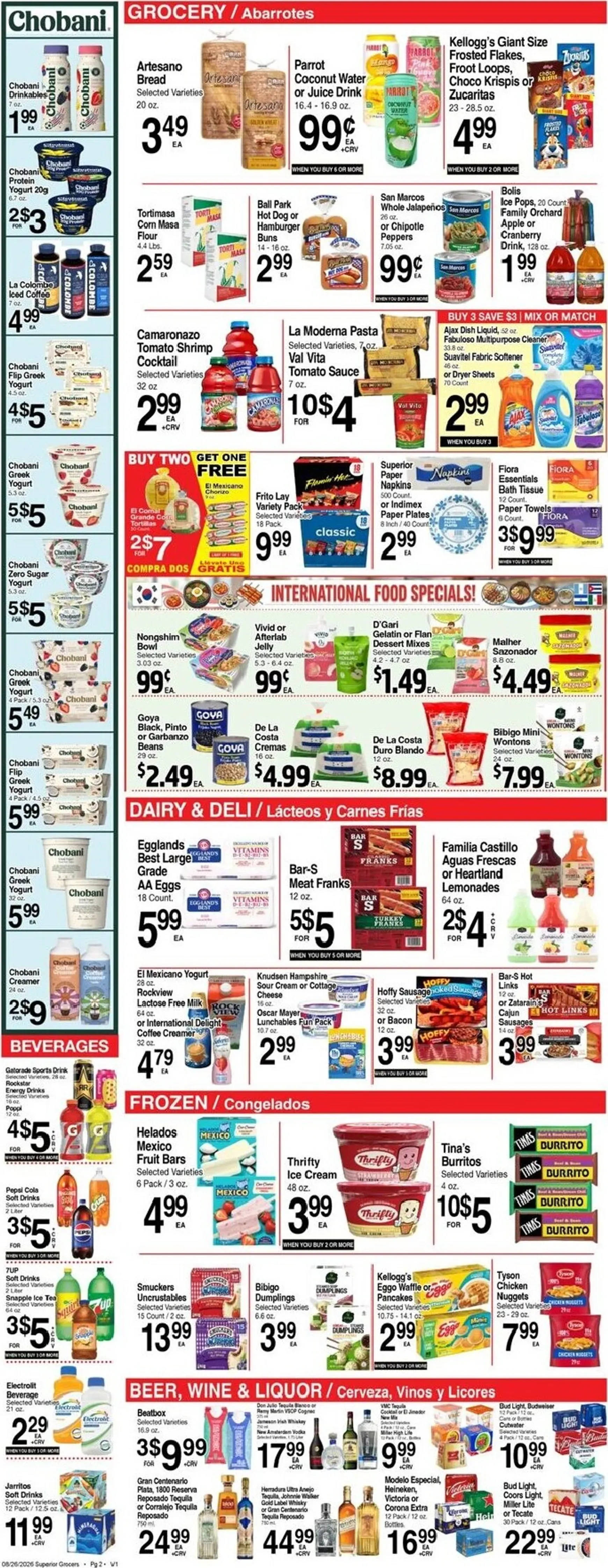 Weekly ad Current Superior Grocers leaflet valid from Wednesday 08/26/2026 to Tuesday 09/01/2026 from August 26 to September 1 2026 - Page 2