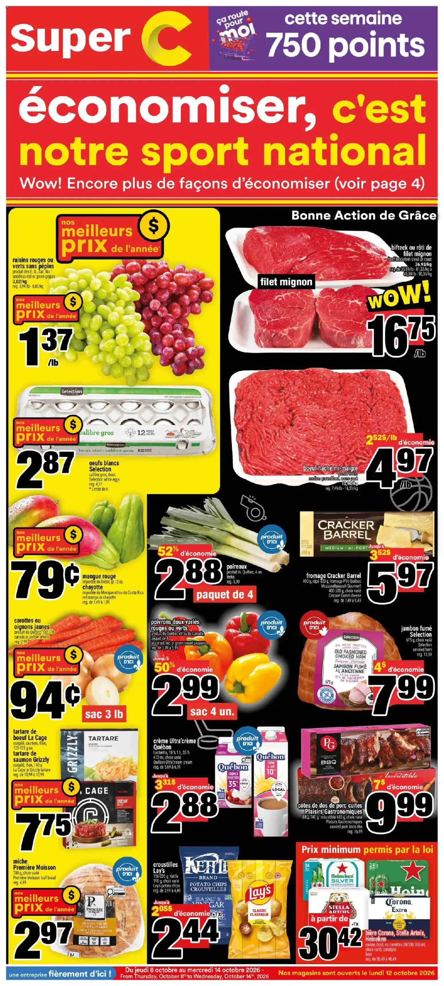 Super C weekly flyer / circulaire from Oct 8, 2026 > weekly specials & deals from October 8 to October 14 2026 - flyer page 1