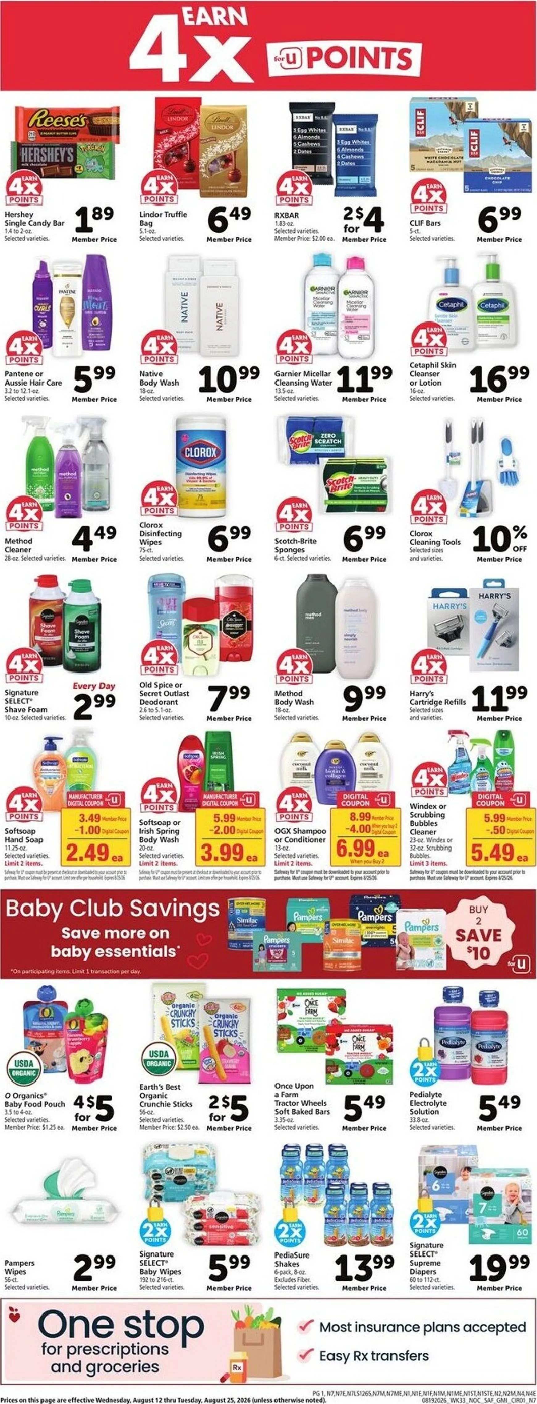 Weekly promotion Current Safeway leaflet valid from Wednesday 08/19/2026 to Tuesday 08/25/2026 spanning from August 19 to August 25 2026 - Page 8 for Catalogue 365