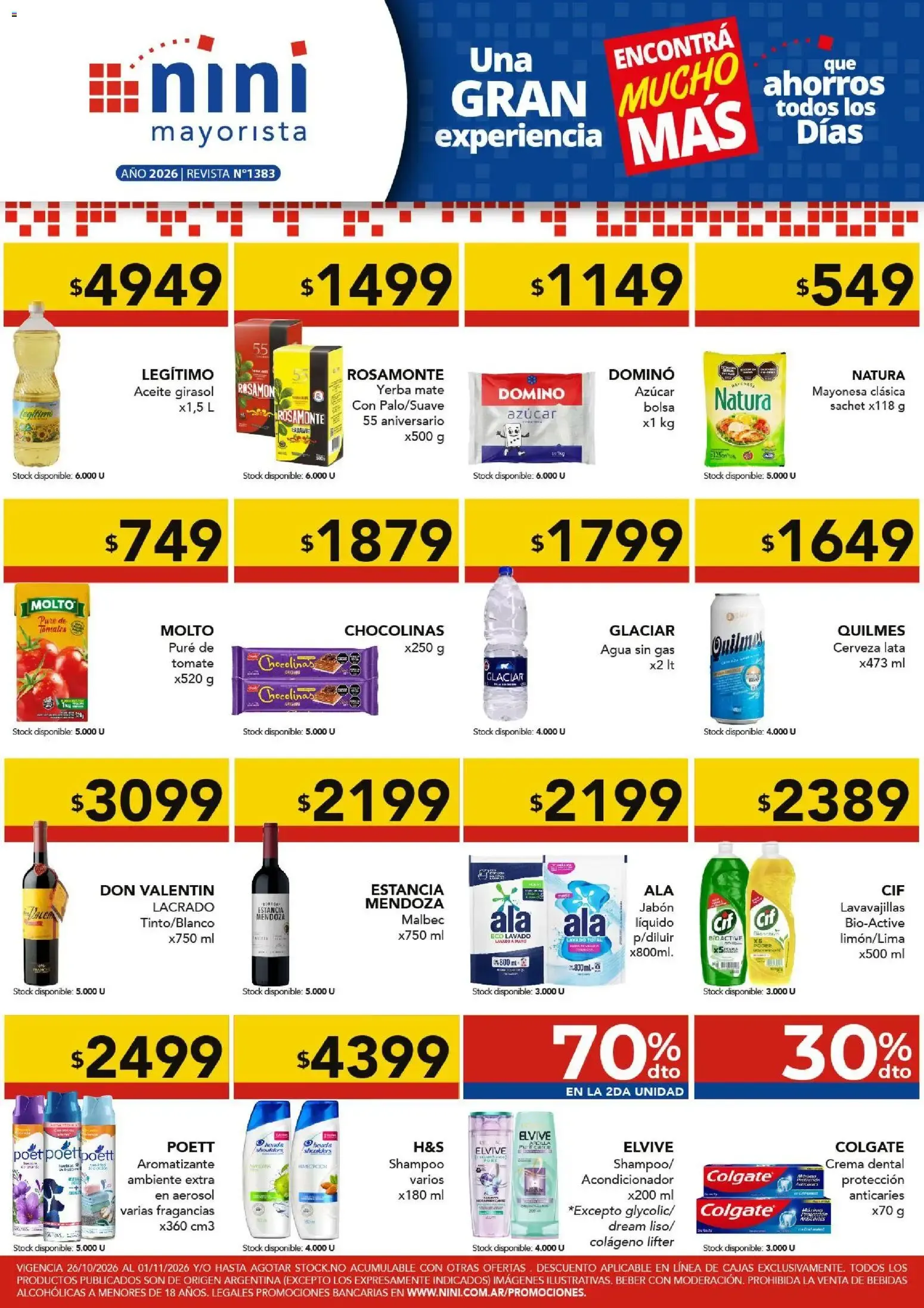 Ofertas de NINI Mayorista catálogo del 26/10/2026 - 01/11/2026 26 de octubre al 1 de noviembre 2026 - Página 1 del catálogo