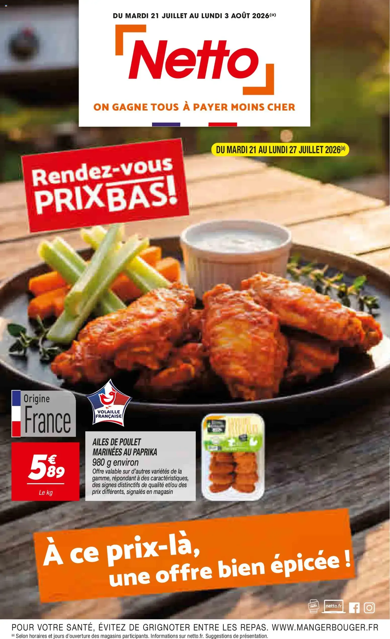 Netto catalogue à partir du 21/07/2026 - promo en ligne du 21 juillet au 3 août 2026 - Catalogue page 1