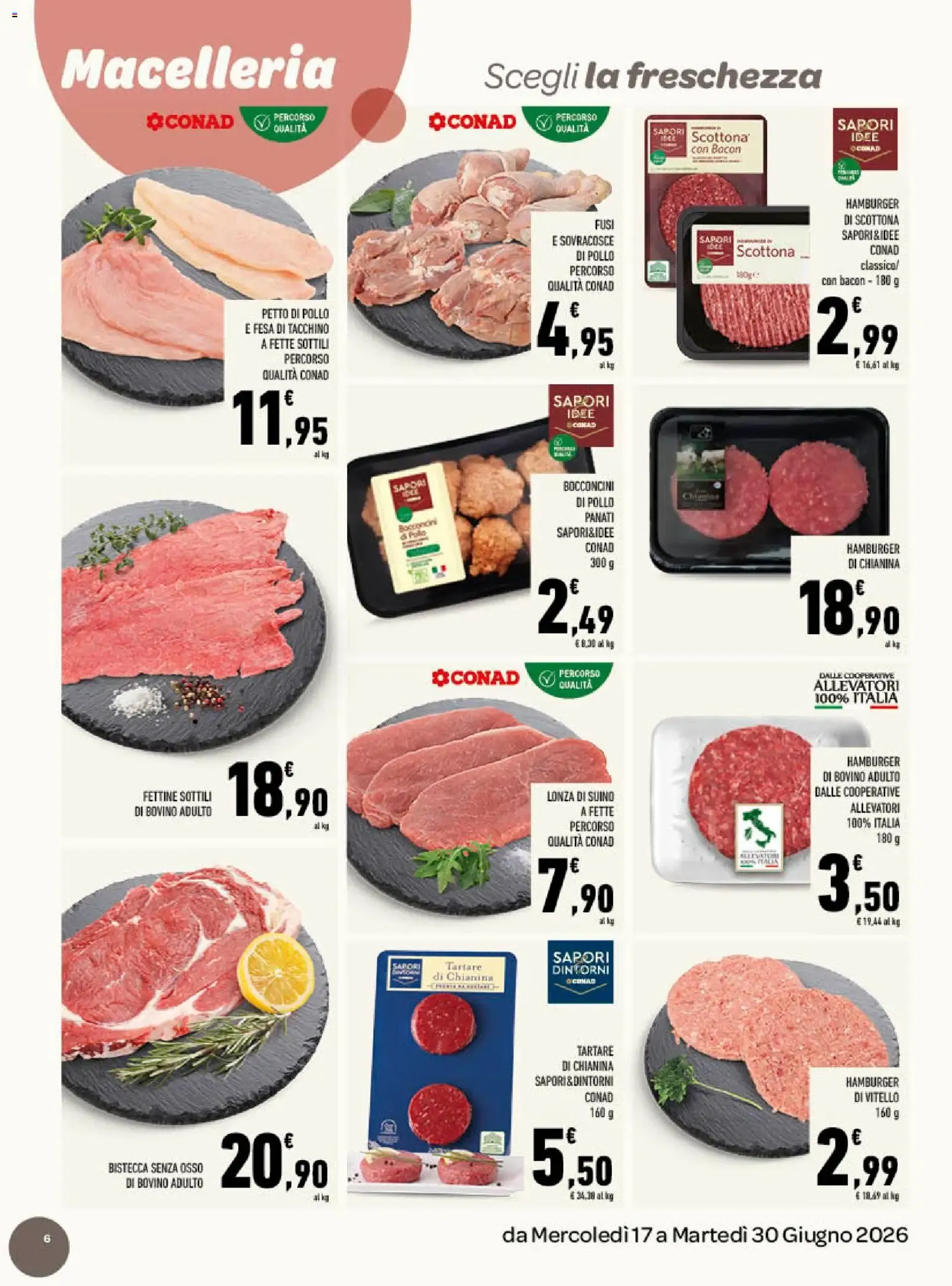 tuday CONAD - Gusto Italiano in Tavola da 17 giugno a 30 giugno di 2026 - Pagina del volantino 6