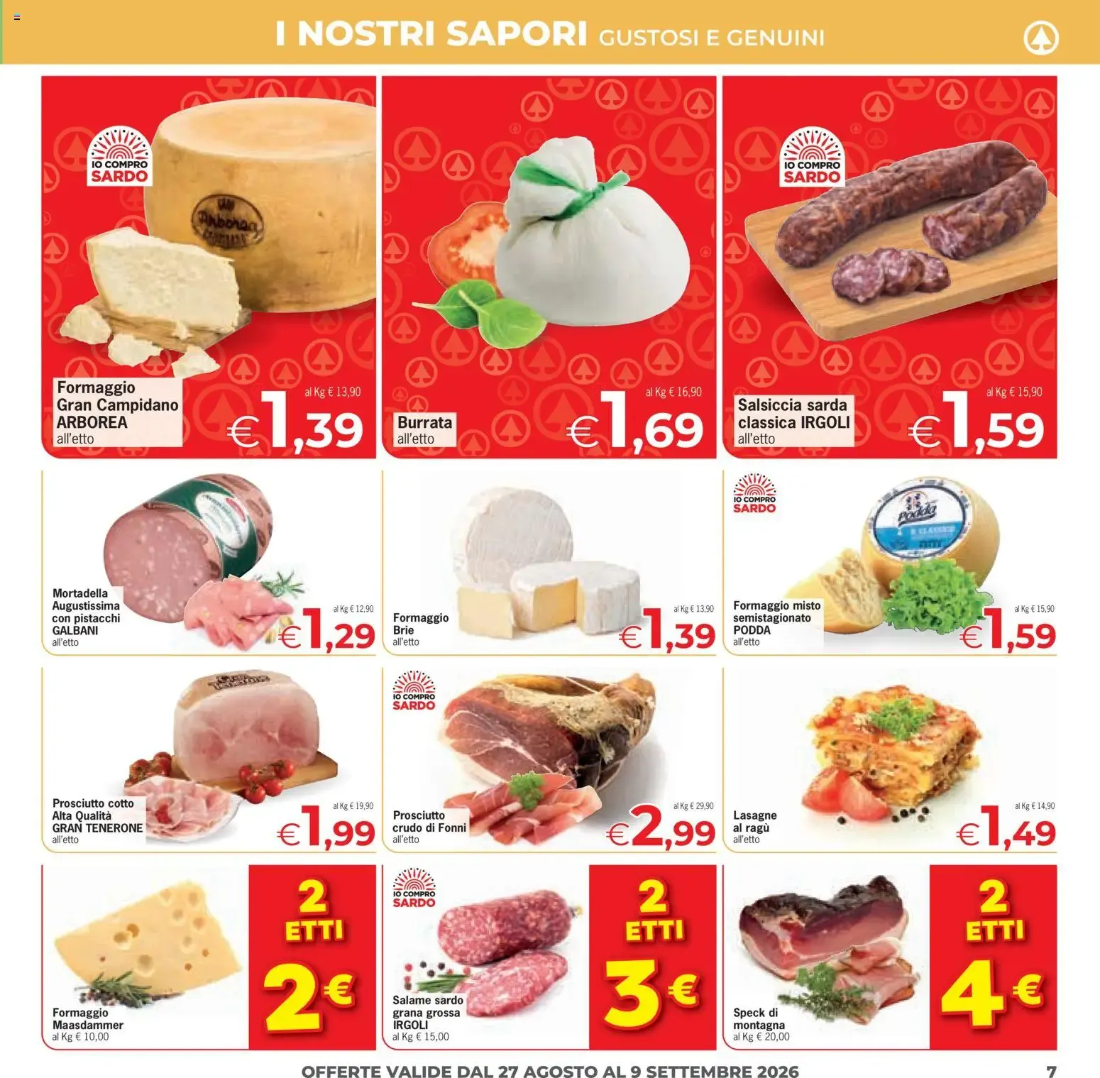 Despar Eurospar: Sconti Grandi Marche da 27 agosto a 9 settembre di 2026 - Pagina del volantino 7