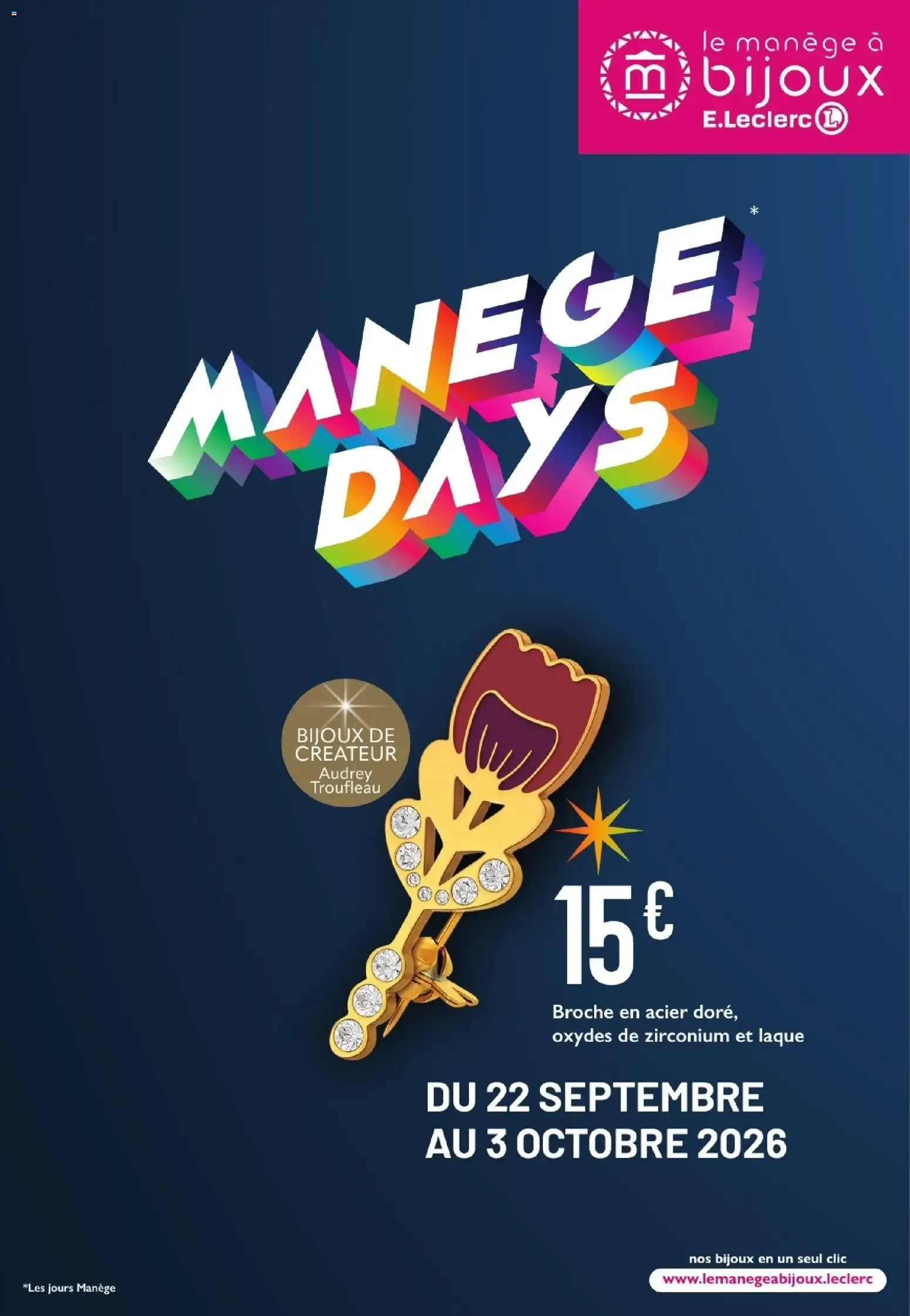 MANEGE DAYS du 22 septembre au 3 octobre 2026 - Catalogue page 1
