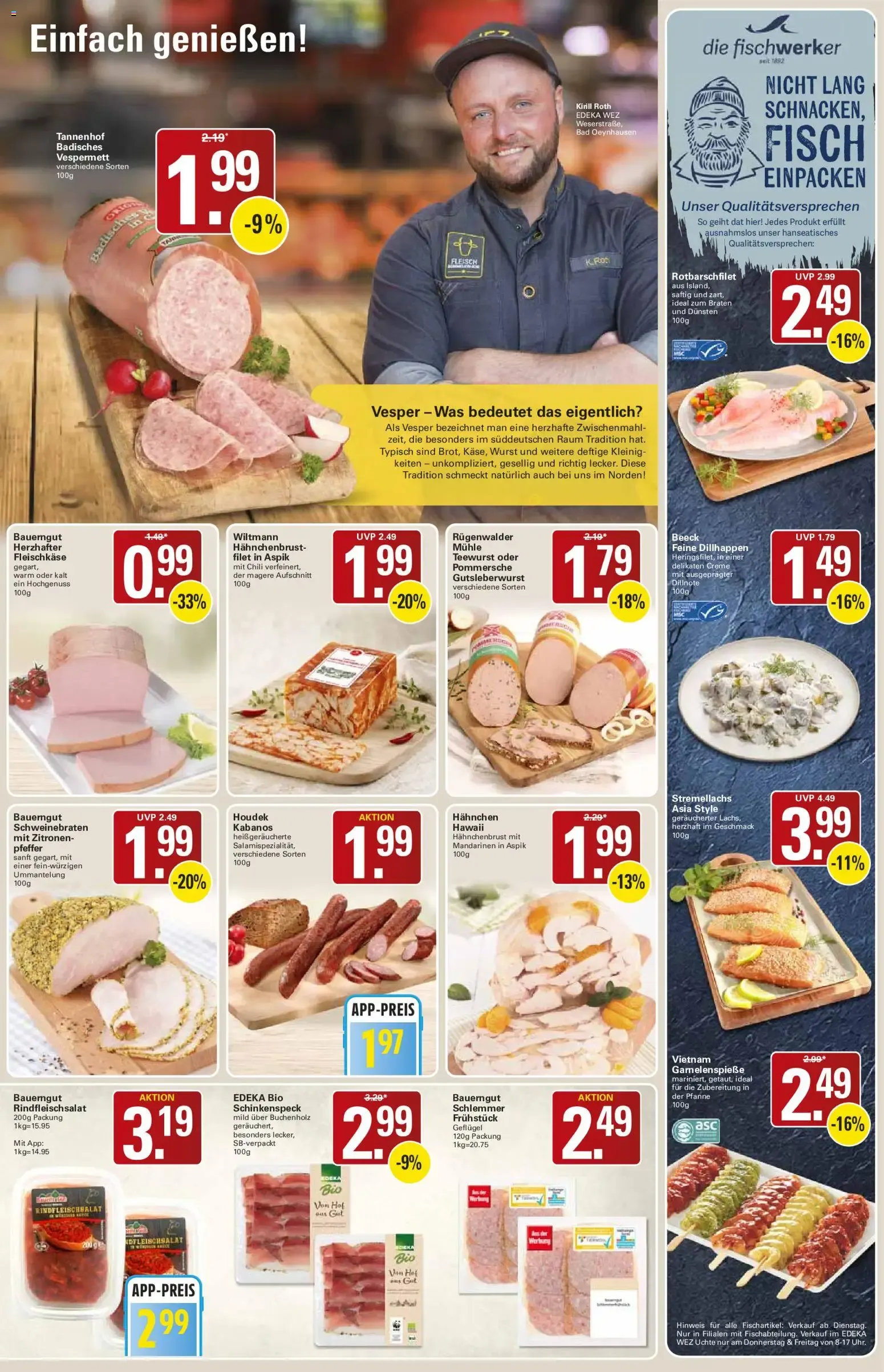 EDEKA Die WEZette (Weser-Einkaufs-Zentrum) von 5. Oktober bis 10. Oktober 2026 - Prospekt seite 7