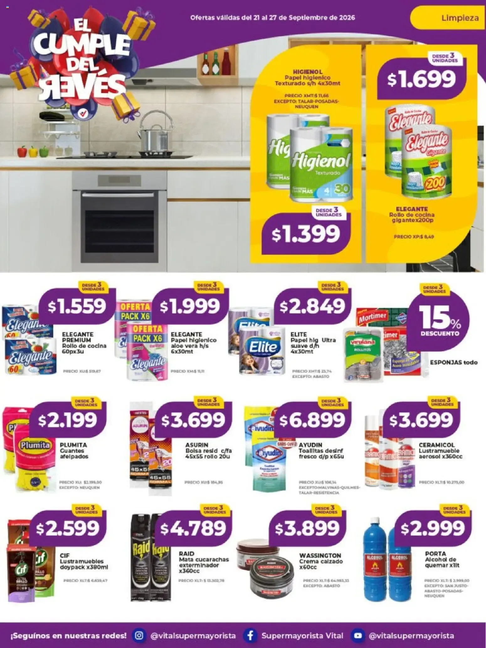 Ofertas de Vital Supermayorista - El Cumple del Jueves 21 de septiembre al 27 de septiembre 2026 - Página 15 del catálogo