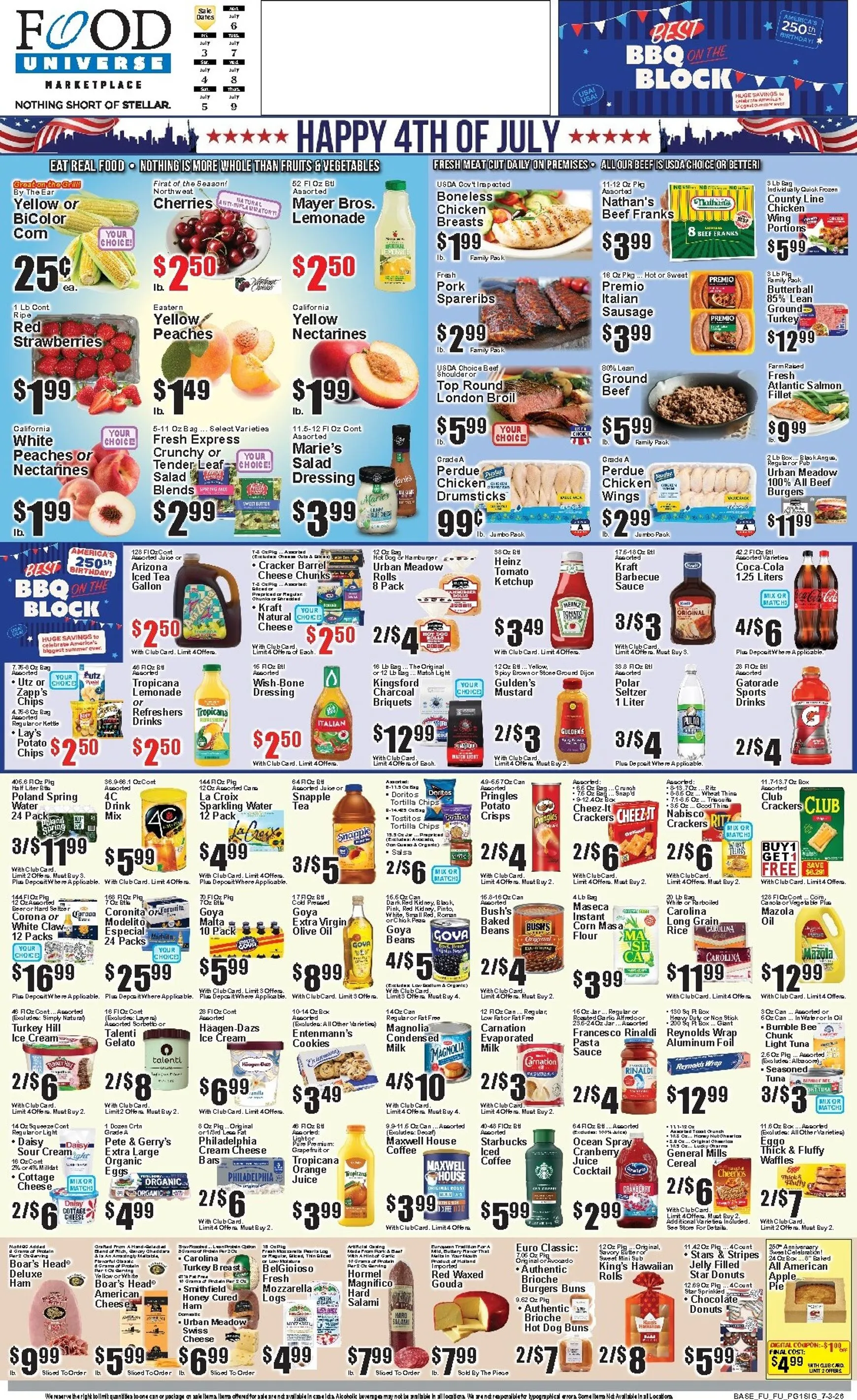 Current Food Universe leaflet valid from Friday 07/03/2026 to Thursday 07/09/2026