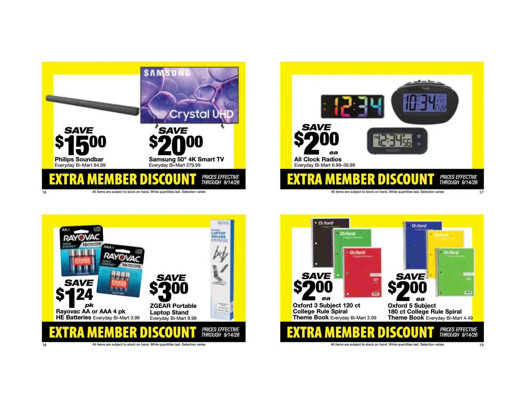 Weekly ad Current Bi-Mart - Extra member discount book leaflet valid from Tuesday 08/25/2026 to Monday 09/14/2026 from August 25 to September 14 2026 - Page 6